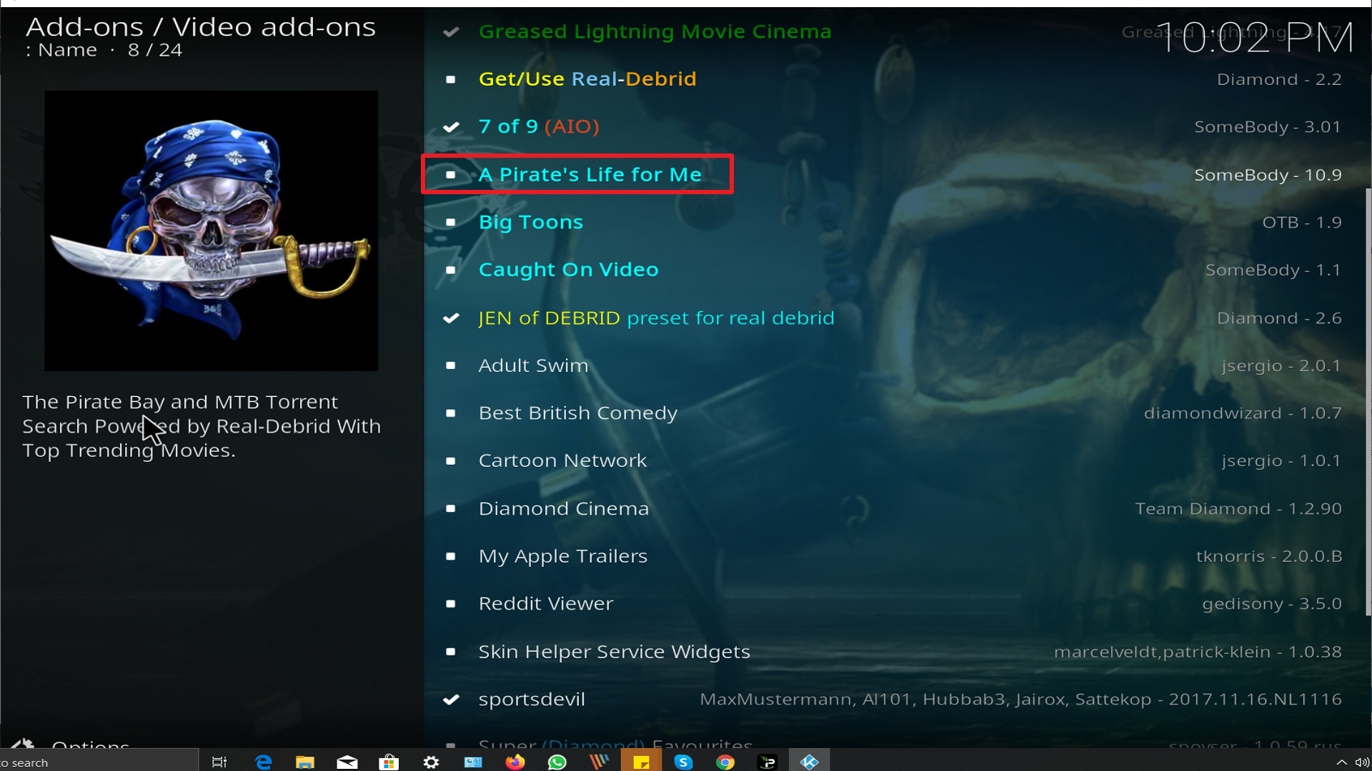 Step 22 Installing A Pirate's Life For Me addon on Kodi