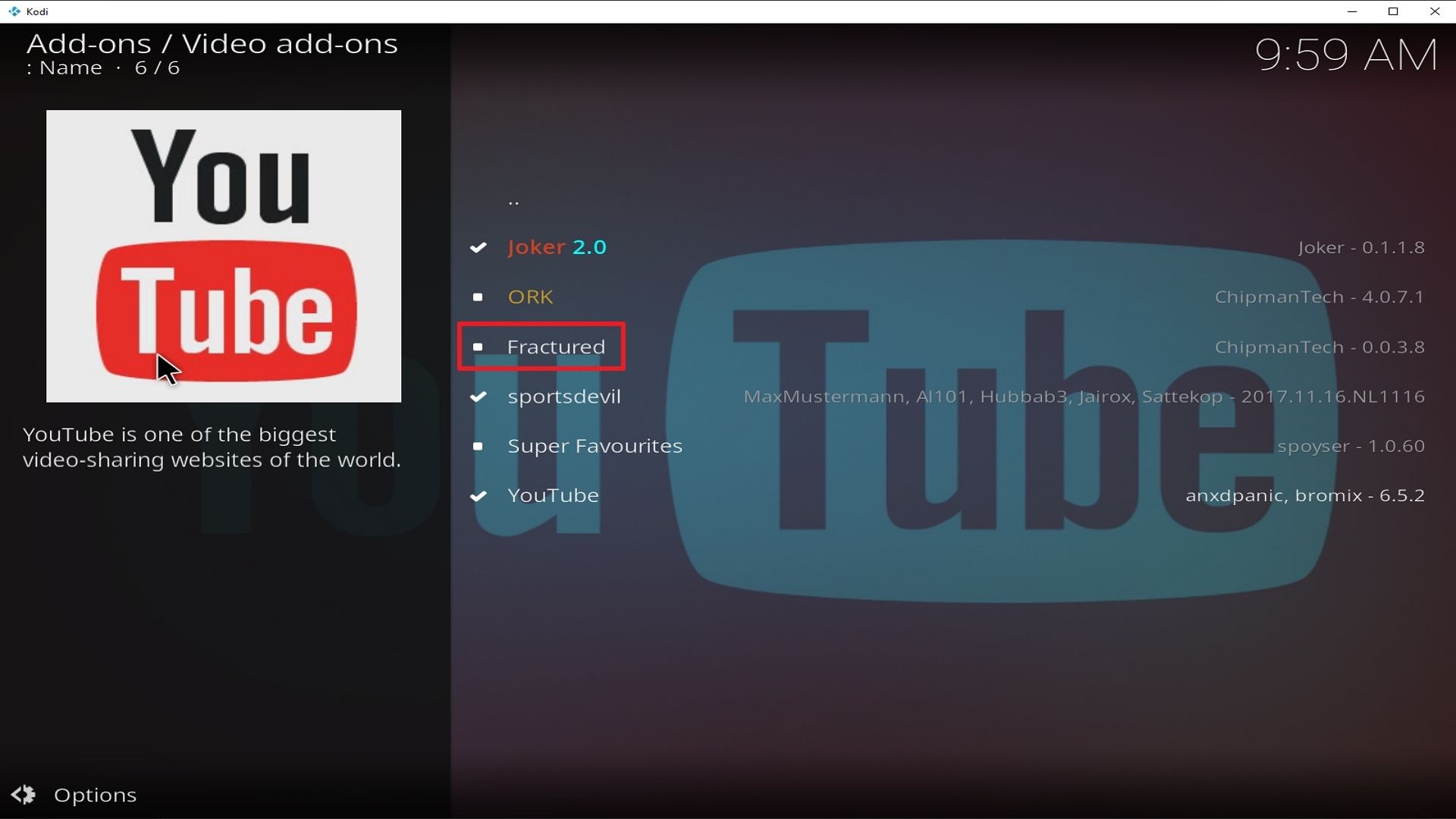 Step 22 Installing Fractured addon on Kodi