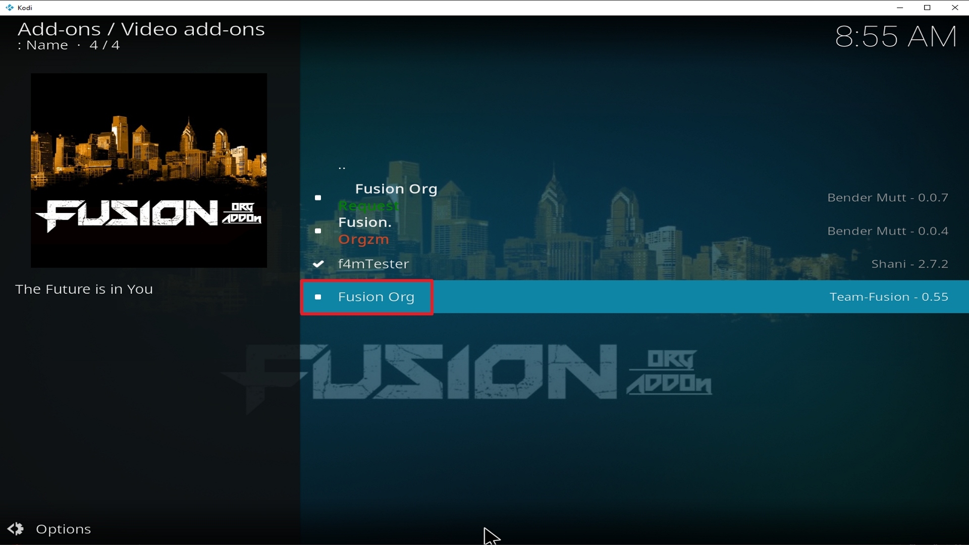 Step 22 Installing Fusion Org addon on Kodi