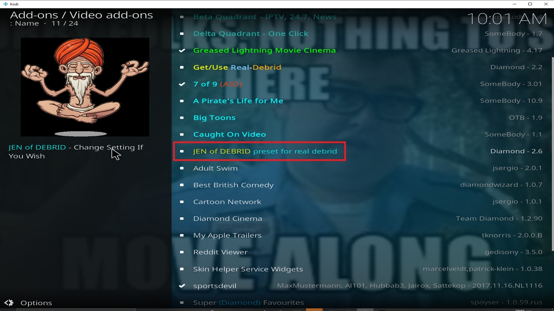 Step 22 Installing Jen of Debrid addon on Kodi