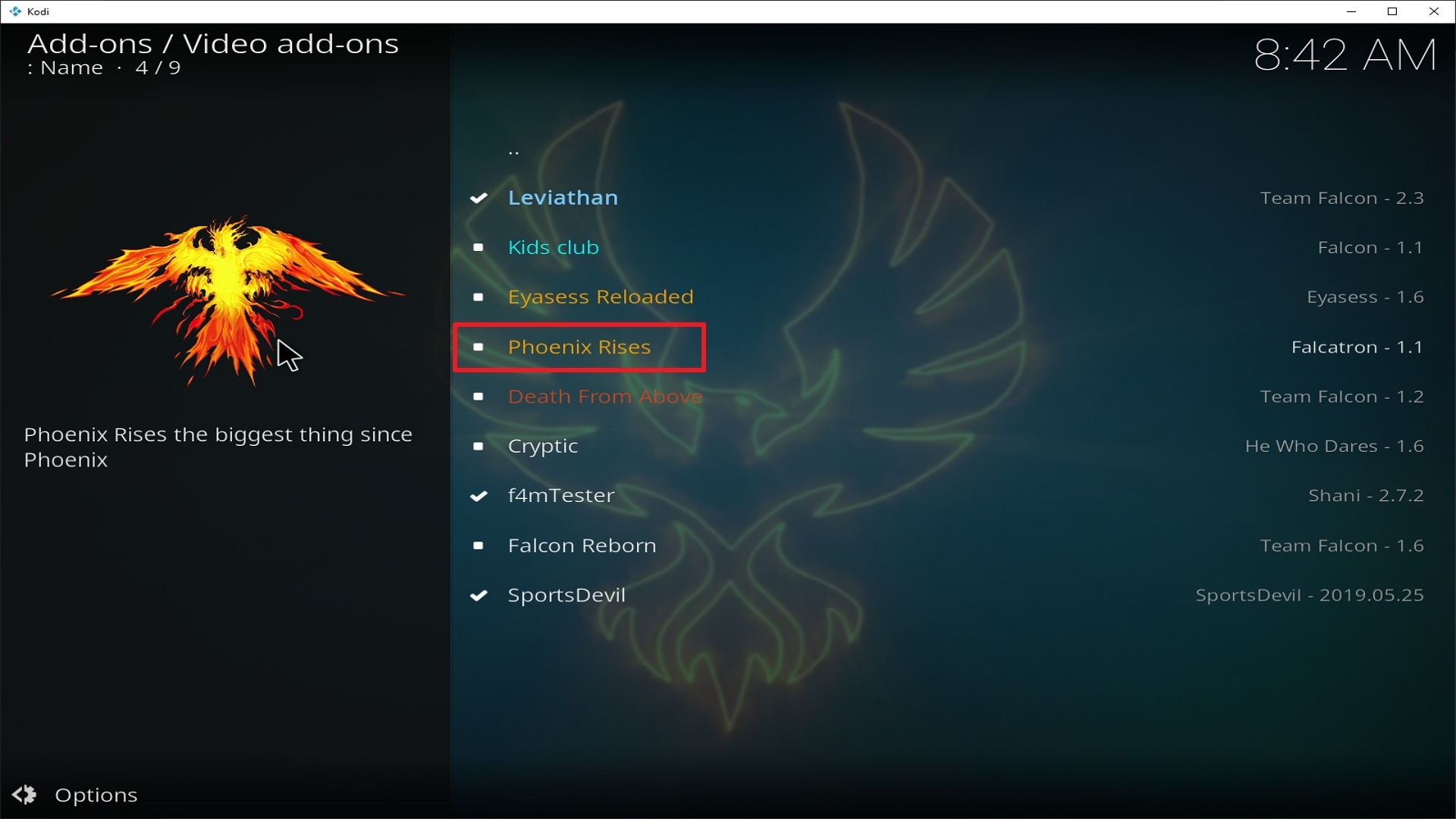 Step 22 Installing Phoenix Rises addon on Kodi