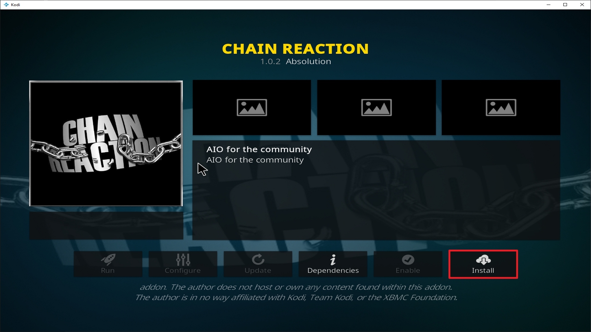 Step 23 Installing Chain Reation addon on Kodi