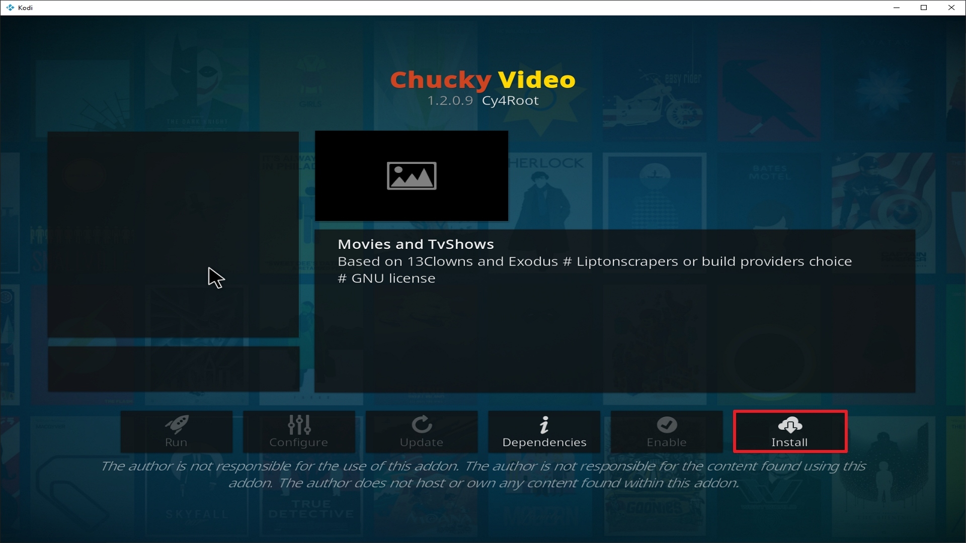 Step 23 Installing Chucky Video addon on Kodi