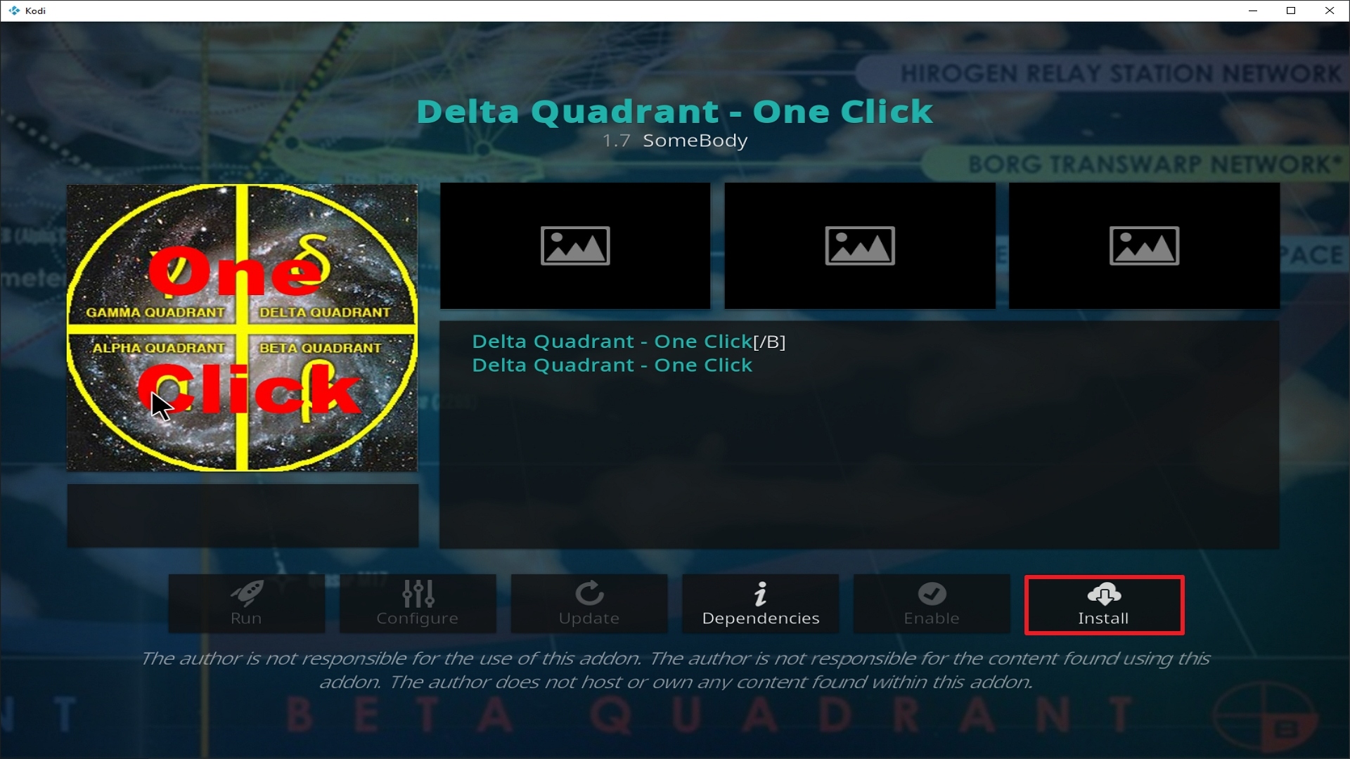 Step 23 Installing Delta Quadrant addon on Kodi