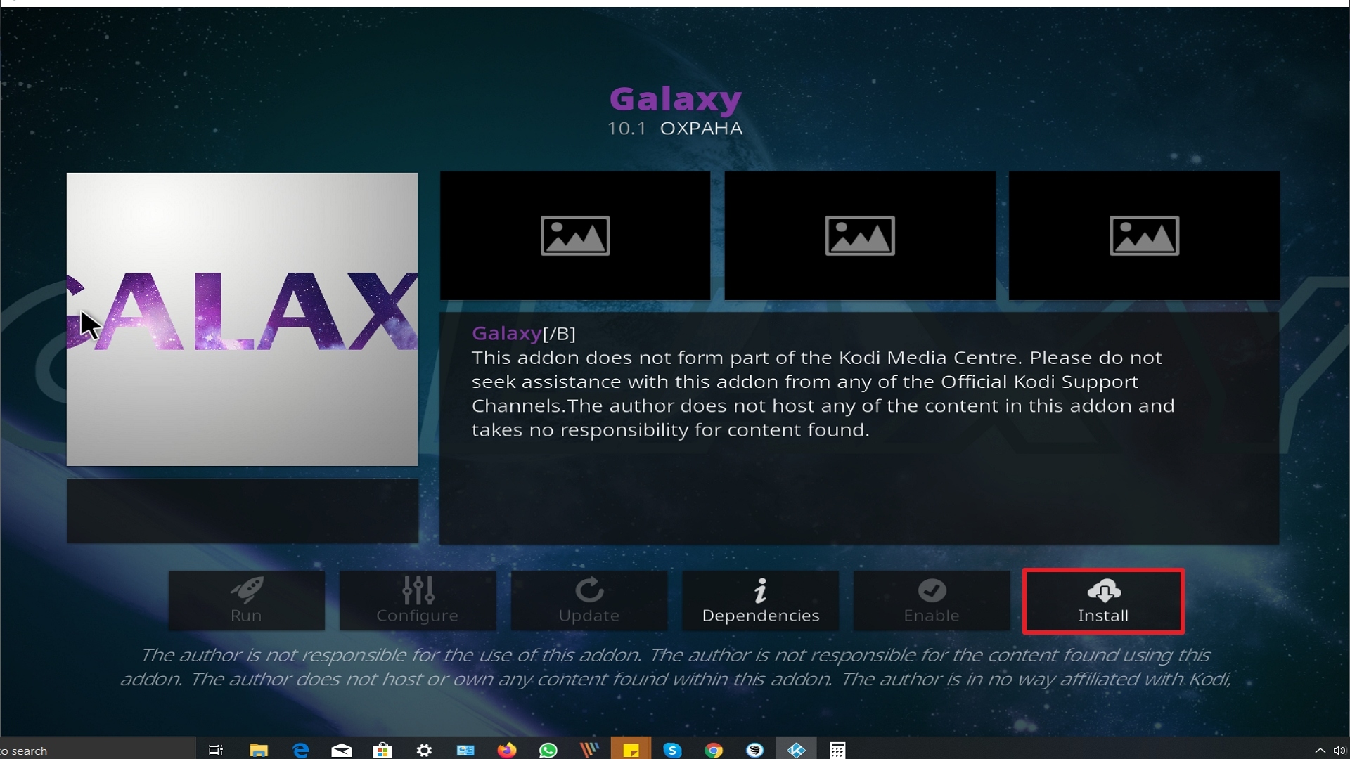 Step 23 Installing Galaxy addon on Kodi