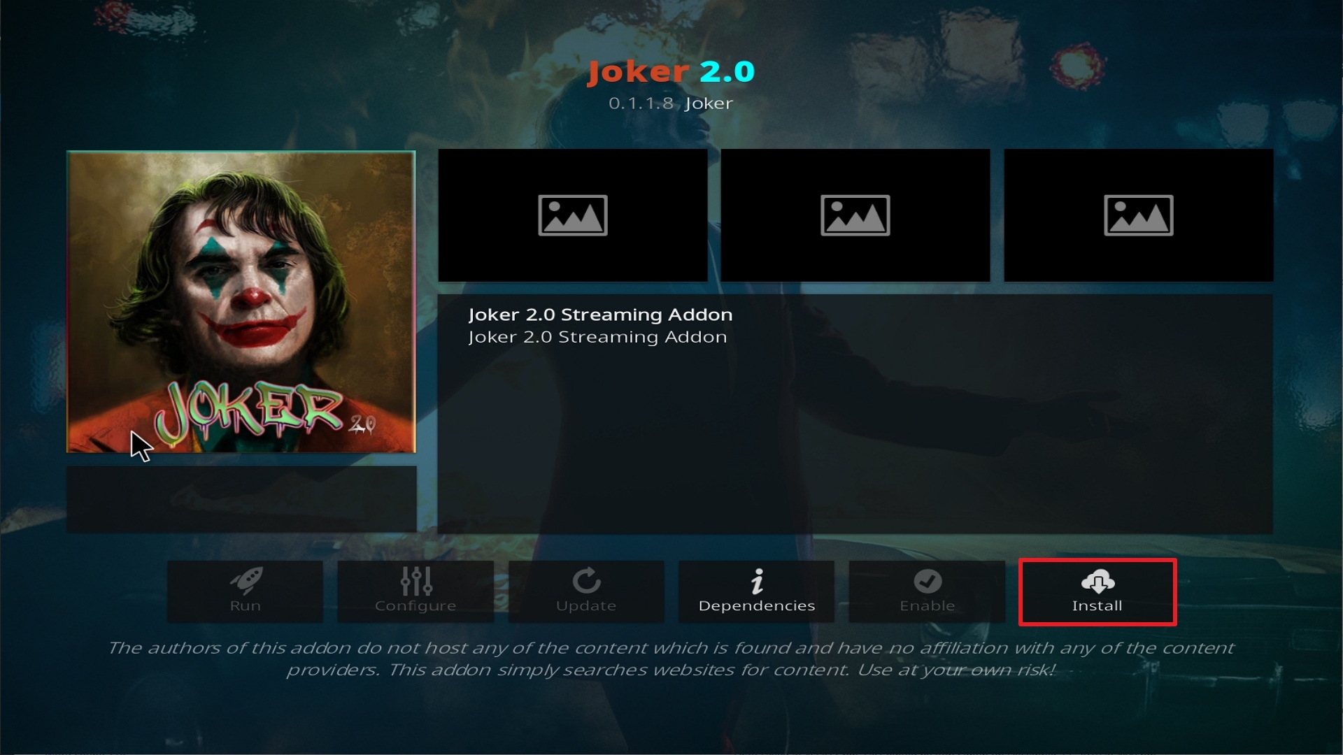 Step 23 Installing Joker 2.0 addon on Kodi