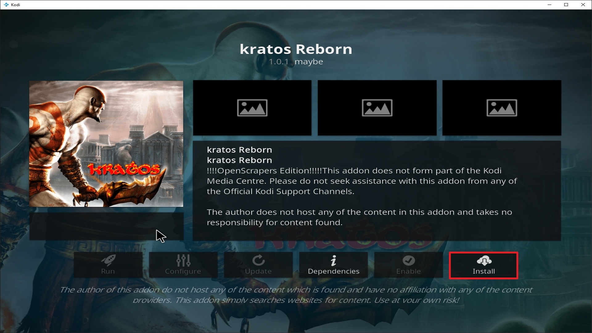 Step 23 Installing Kratos Reborn addon on Kodi