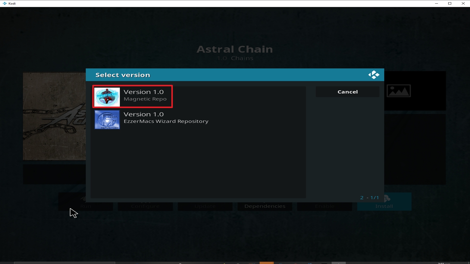 Step 24 Installing Astral Chain addon on Kodi