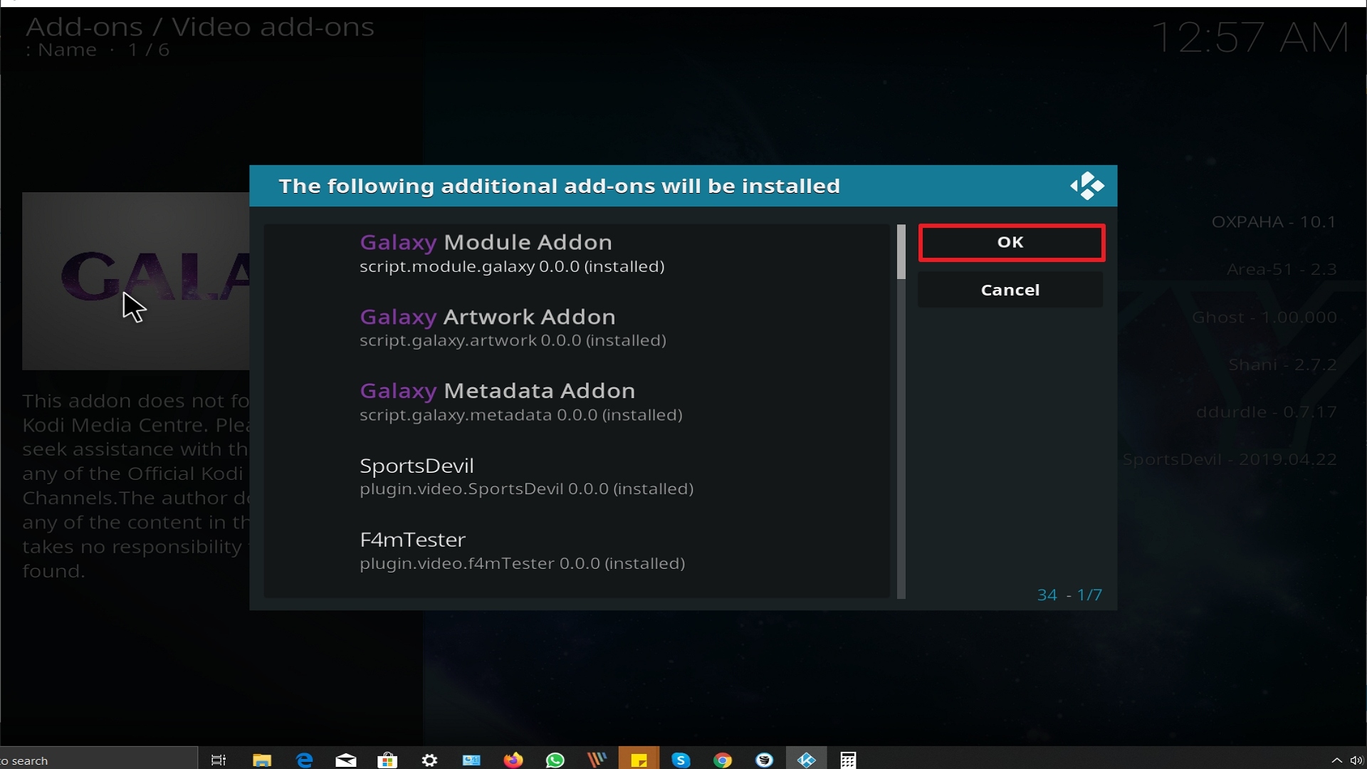 Step 24 Installing Galaxy addon on Kodi