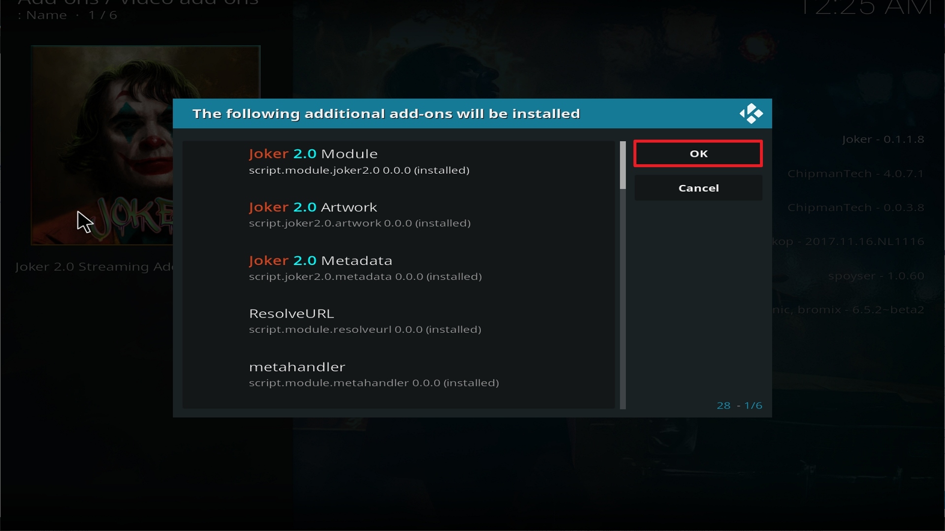 Step 24 Installing Joker 2.0 addon on Kodi
