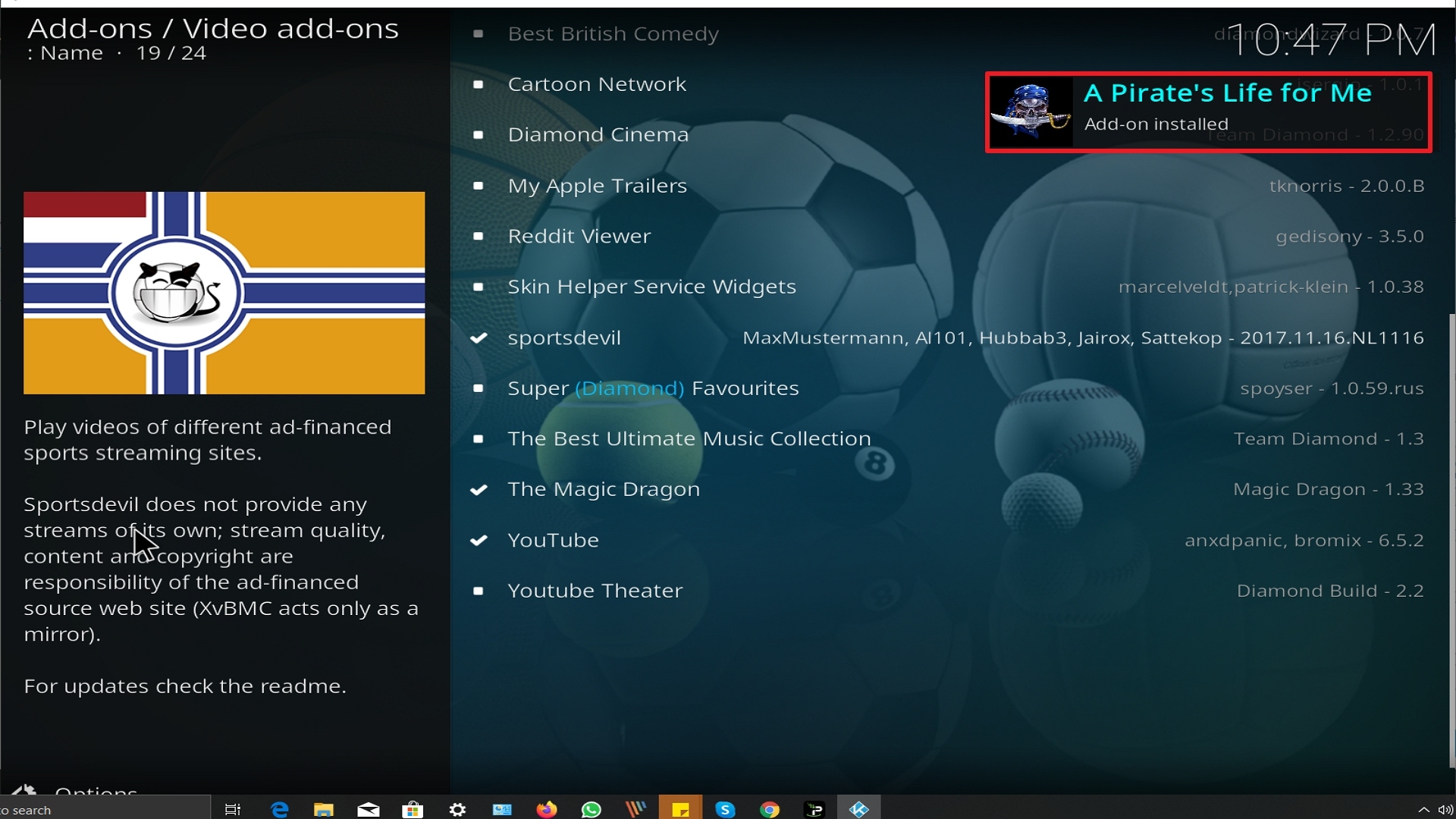 Step 25 Installing A Pirate's Life For Me addon on Kodi