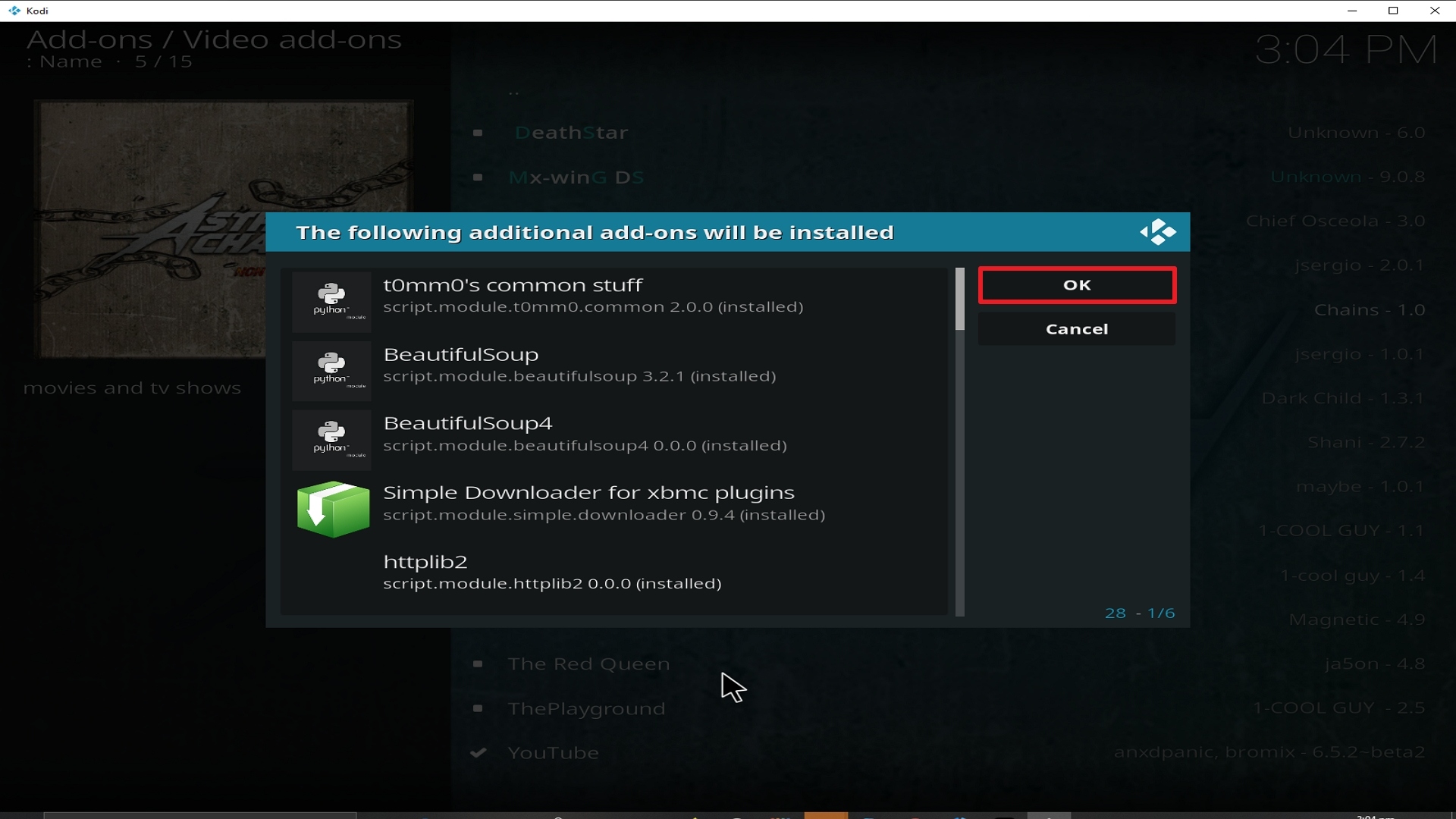 Step 25 Installing Astral Chain addon on Kodi