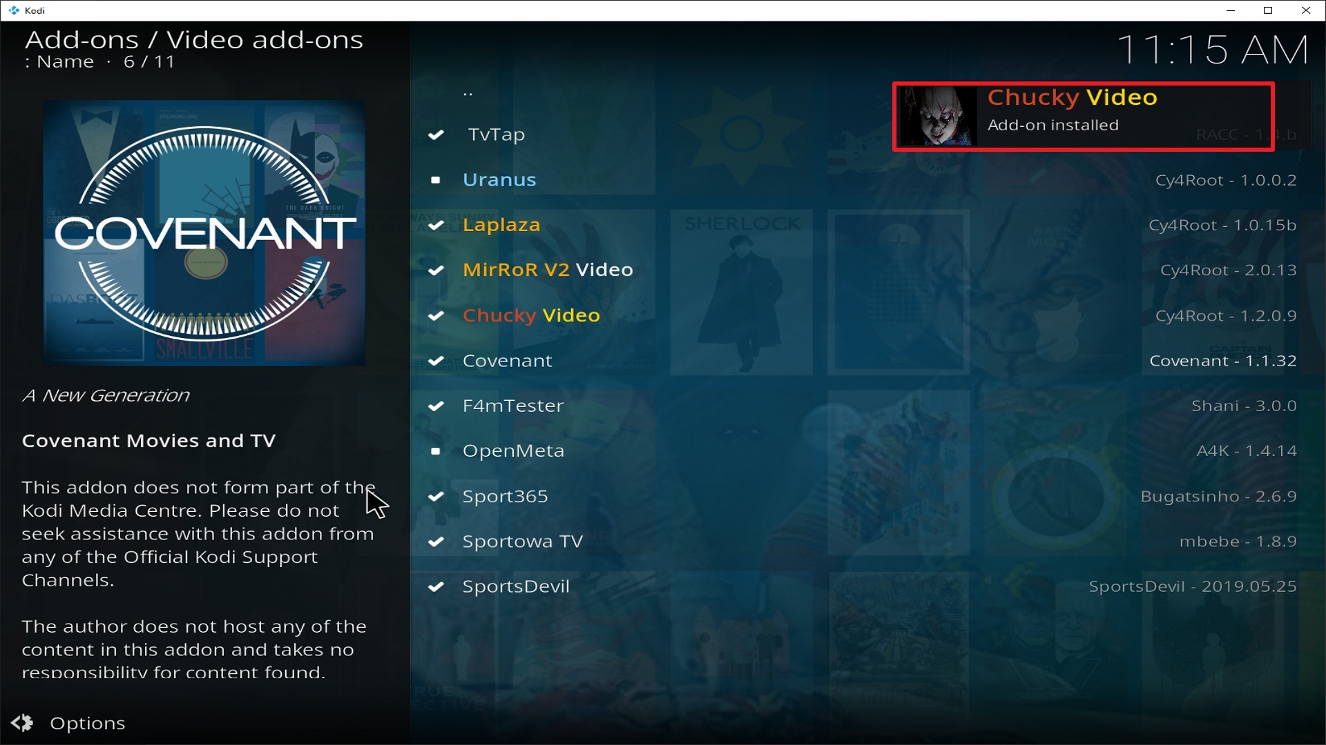 Step 25 Installing Chucky Video addon on Kodi