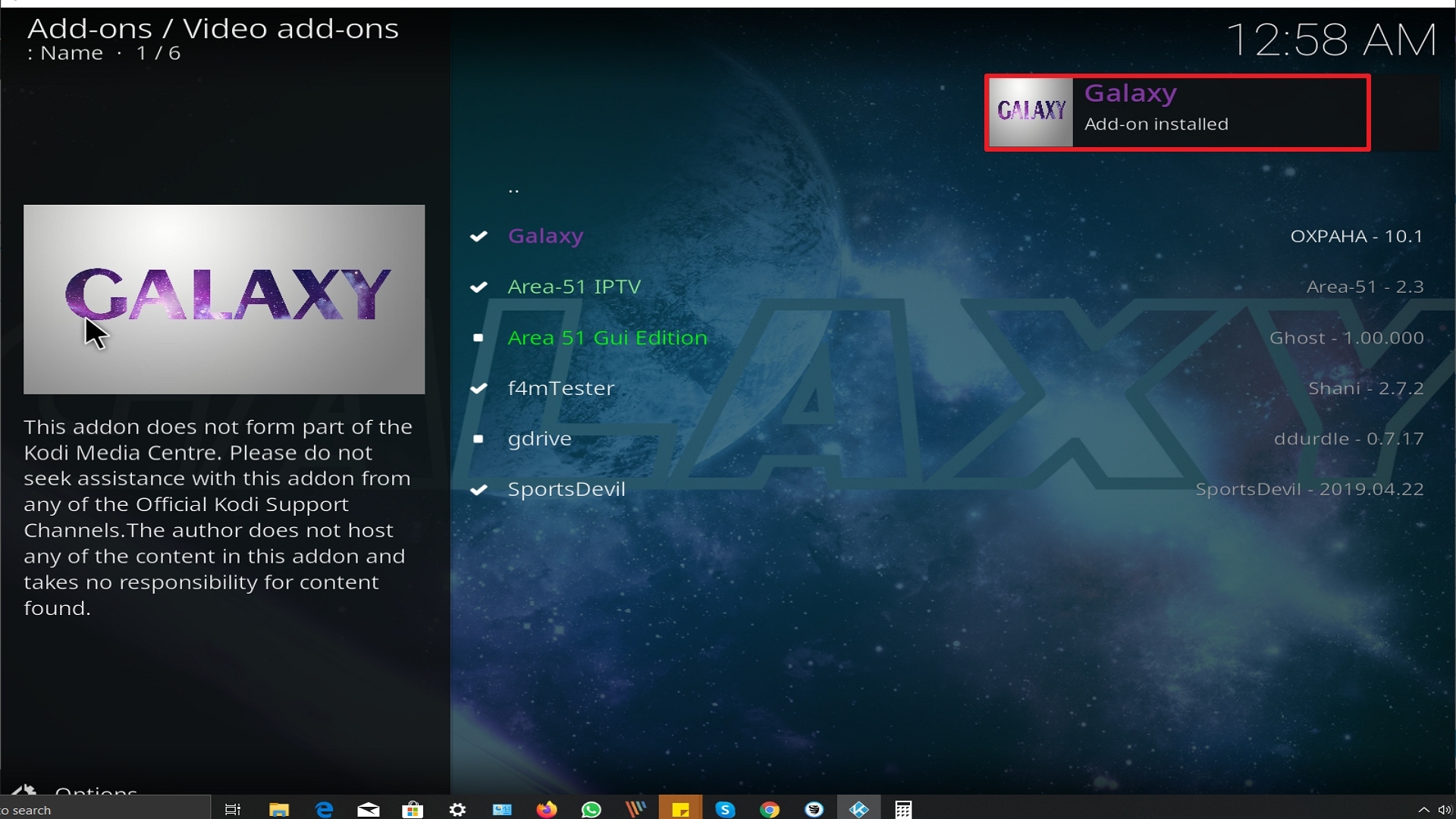 Step 25 Installing Galaxy addon on Kodi