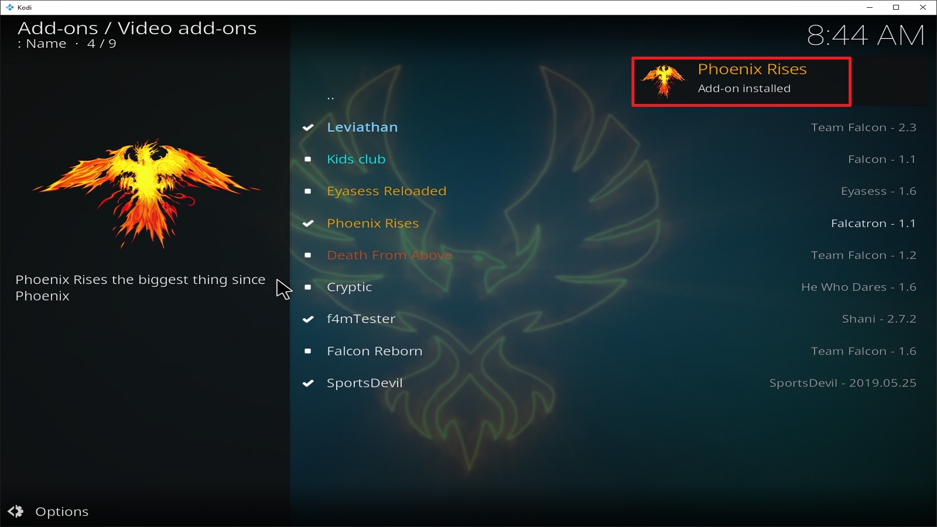 Step 25 Installing Phoenix Rises addon on Kodi