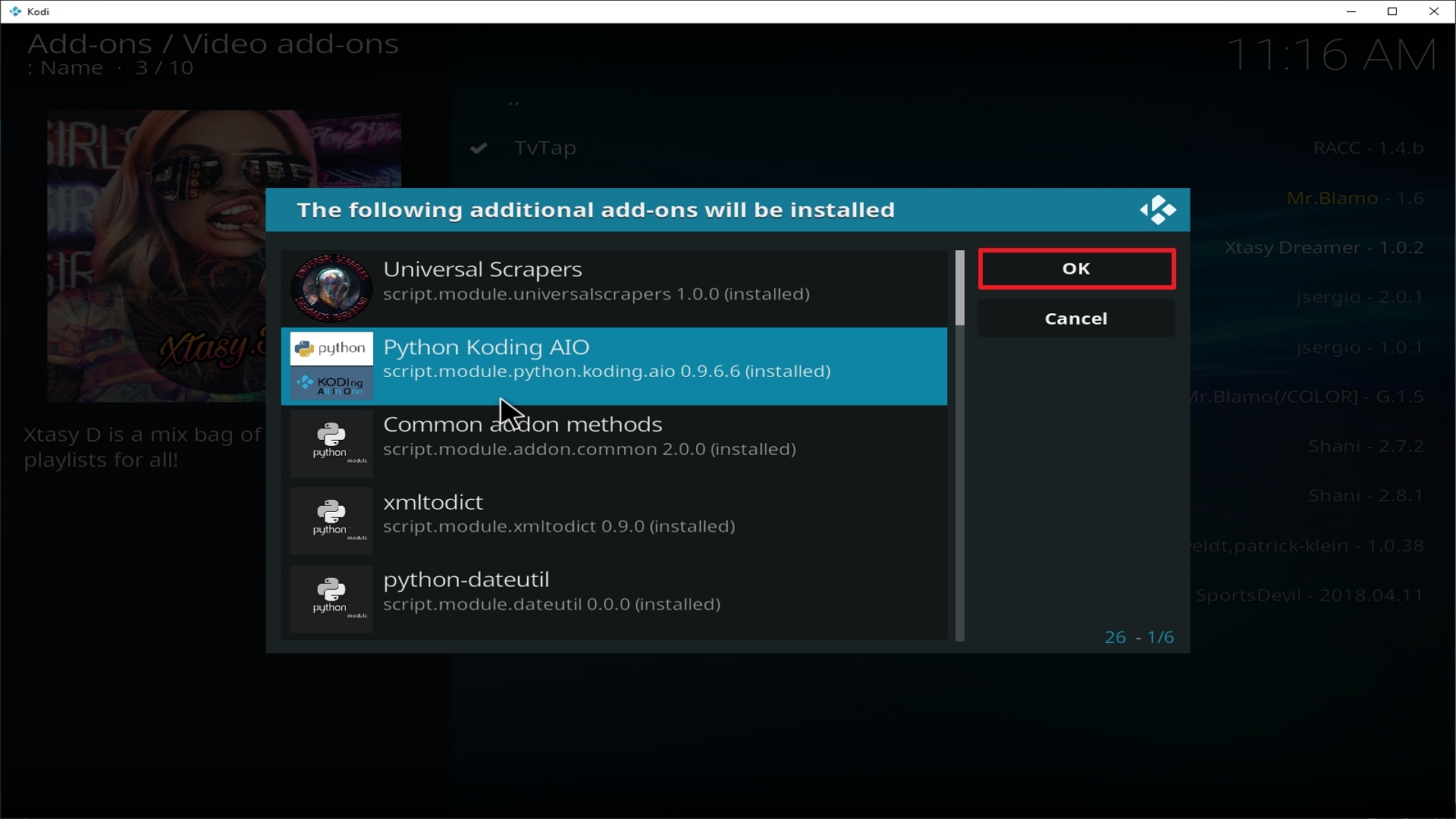 Step 25 Installing Xtasy addon on Kodi