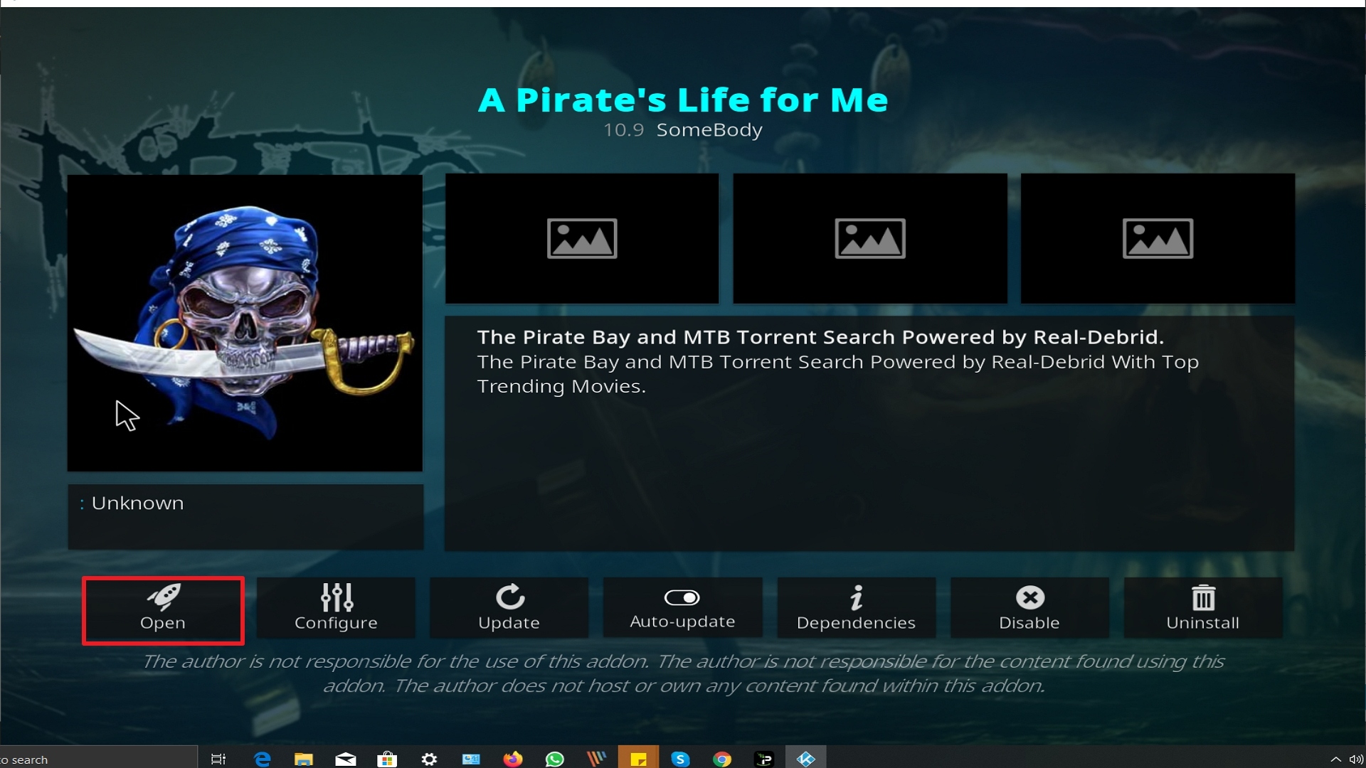 Step 26 Installing A Pirate's Life For Me addon on Kodi