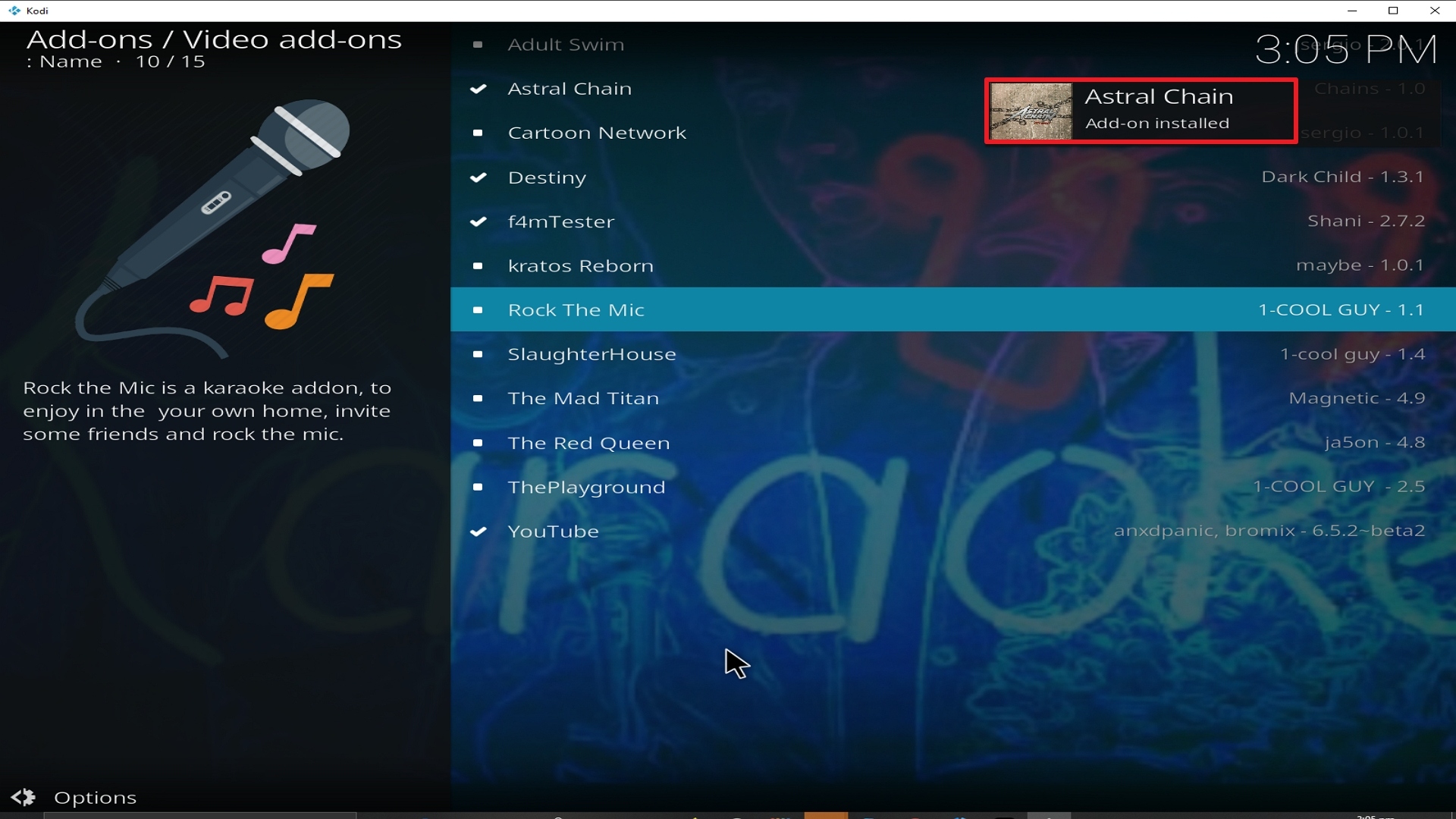 Step 26 Installing Astral Chain addon on Kodi