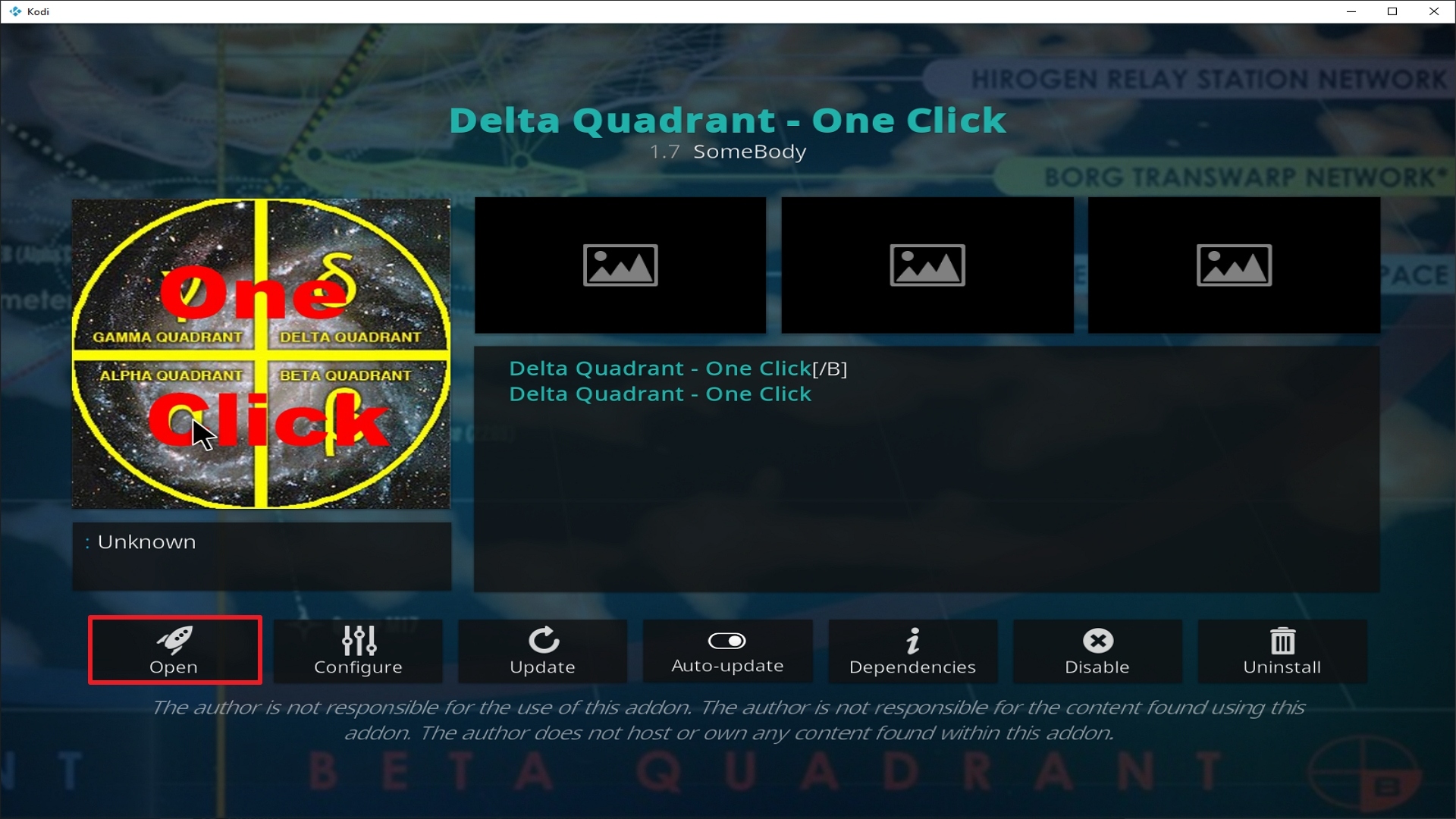 Step 26 Installing Delta Quadrant addon on Kodi
