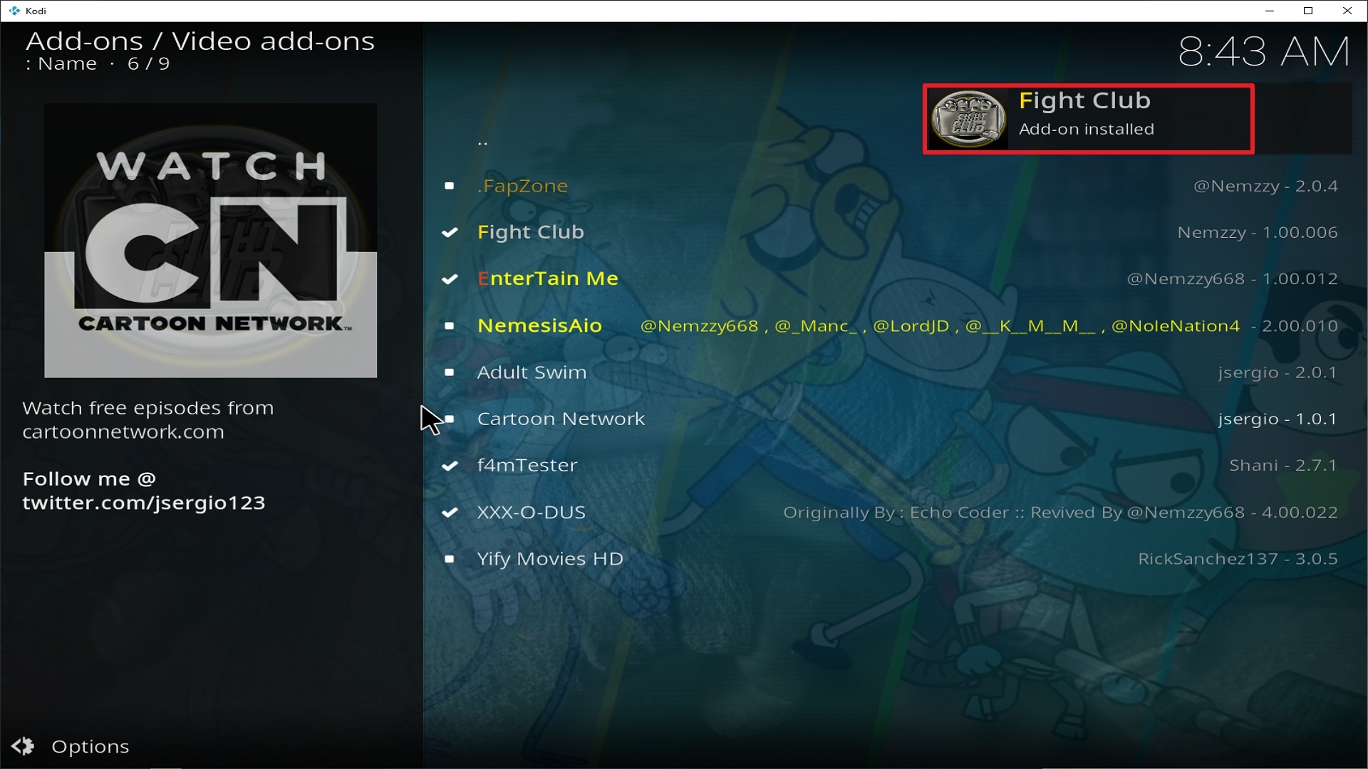 Step 26 Installing Fight Club addon on Kodi