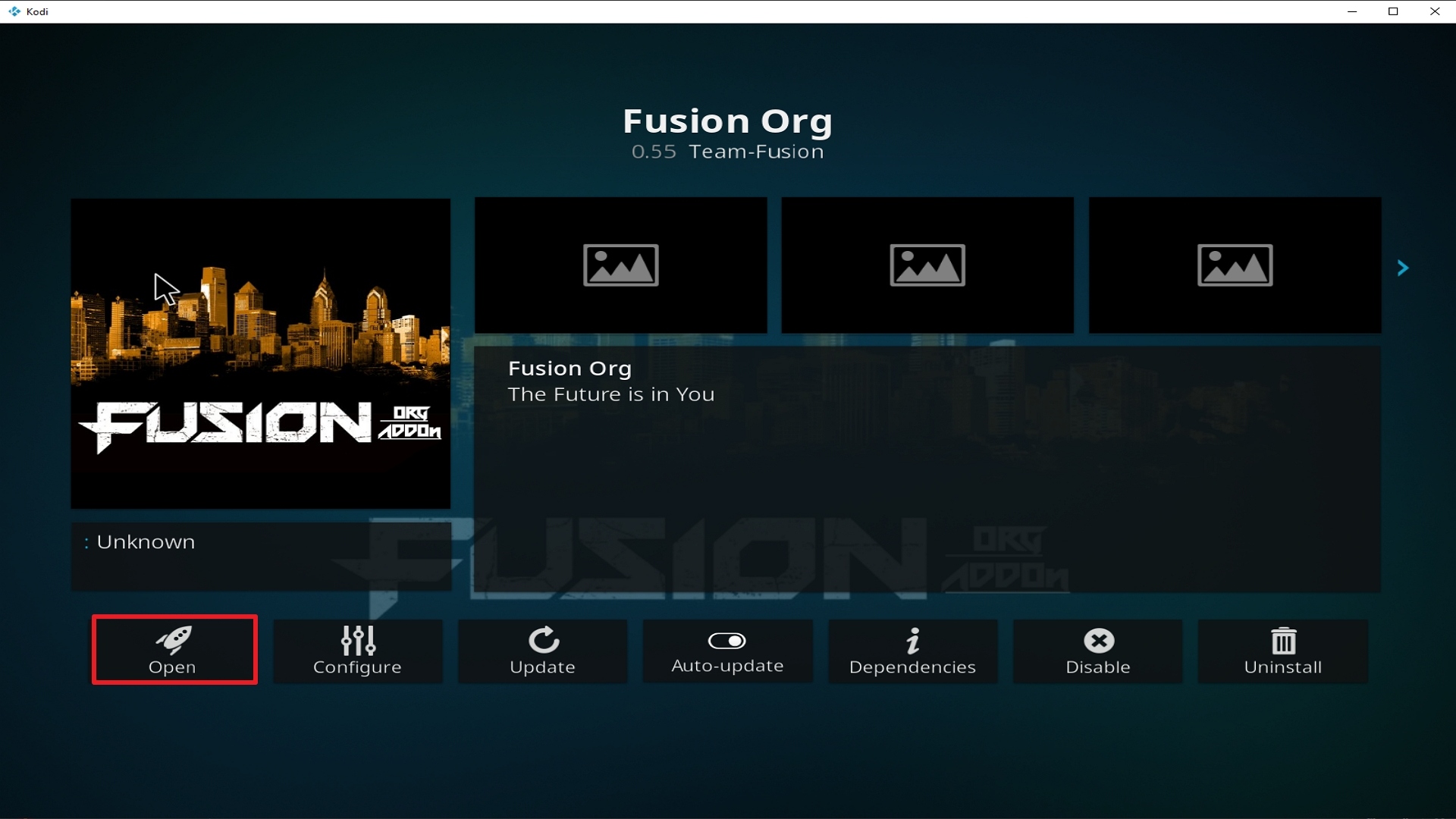 Step 26 Installing Fusion Org addon on Kodi