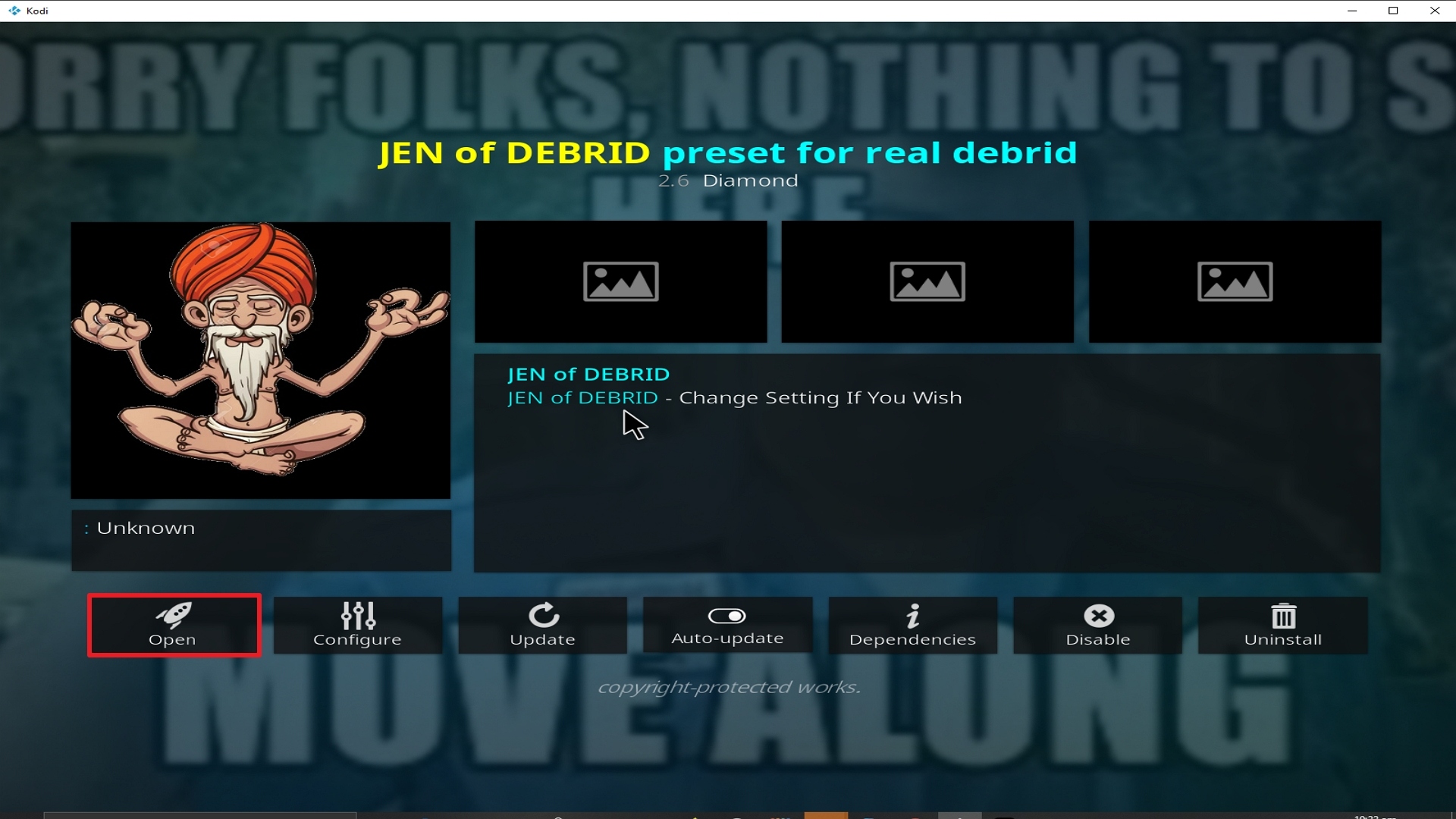 Step 26 Installing Jen of Debrid addon on Kodi