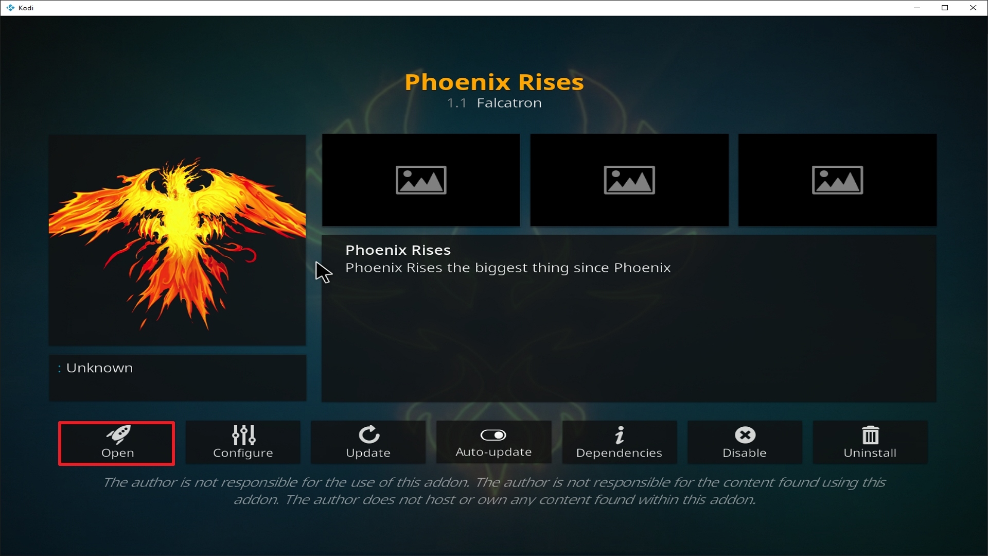 Step 26 Installing Phoenix Rises addon on Kodi
