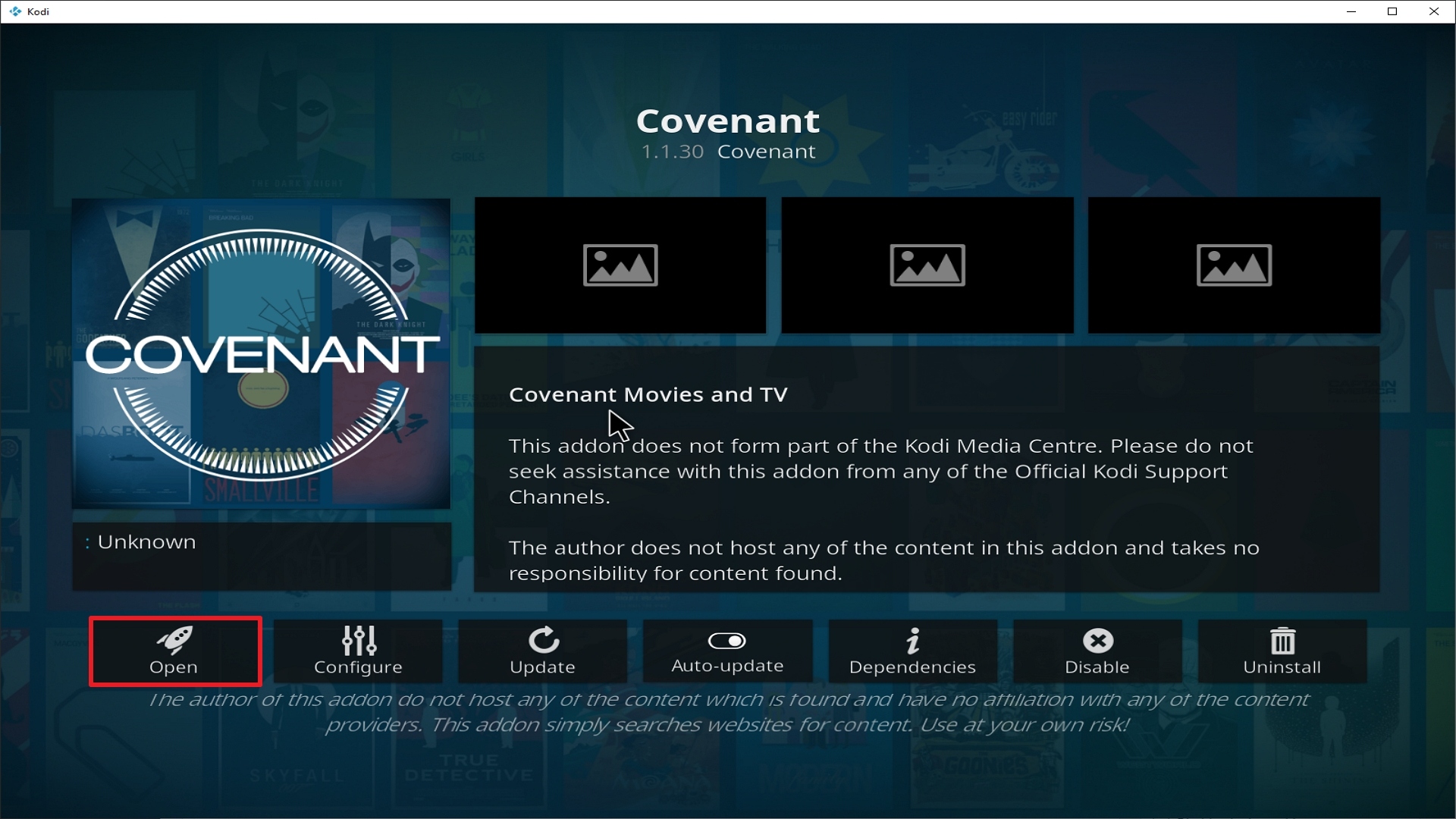 Step 27 Installing Covenant addon on Kodi