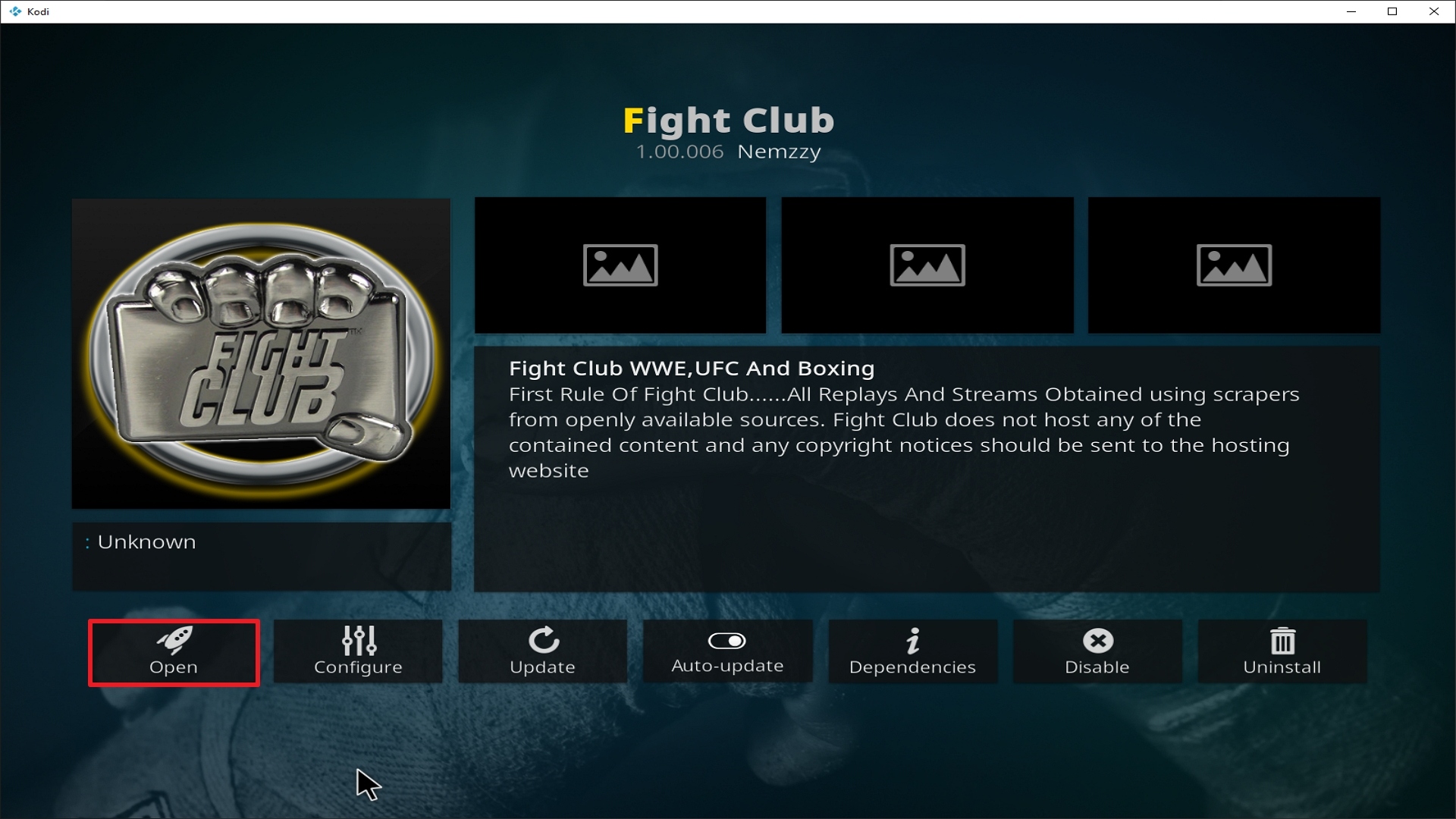 Step 27 Installing Fight Club addon on Kodi