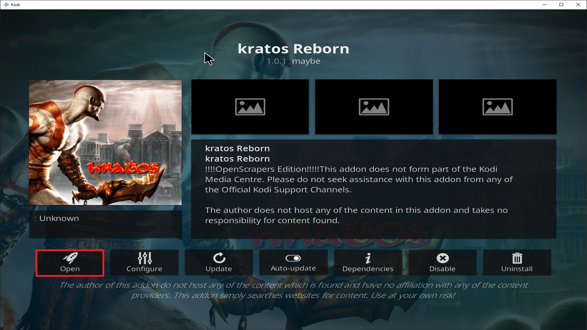 Step 27 Installing Kratos Reborn addon on Kodi