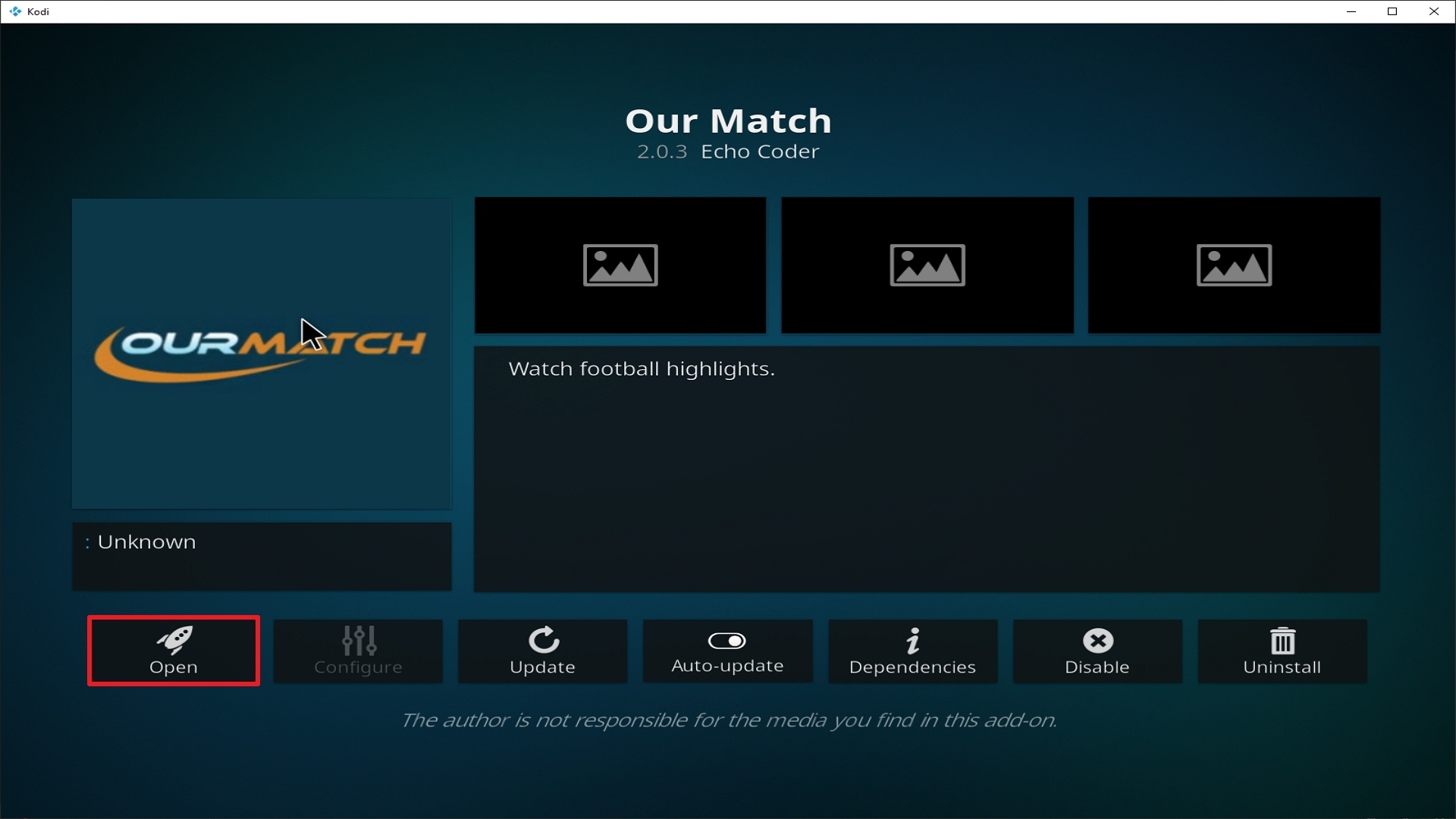 Step 27 Installing Our Match addon on Kodi