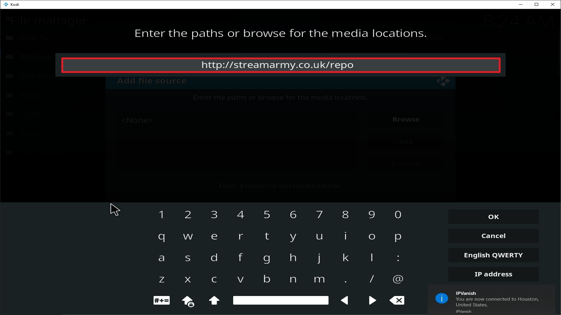 Step 9 Installing Fight Club addon on Kodi