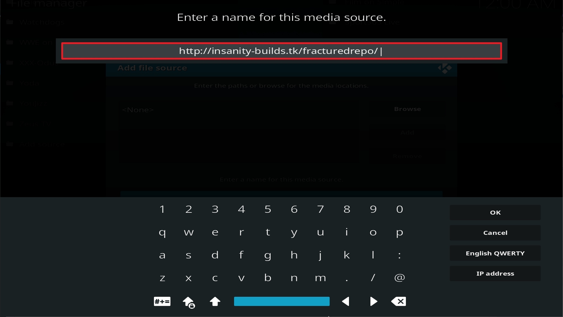 Step 9 Installing Fractured addon on Kodi