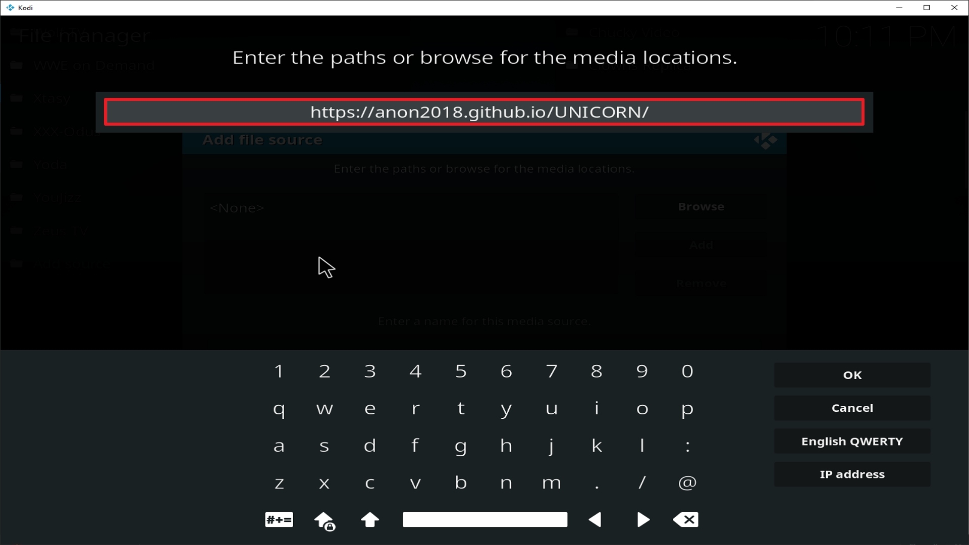 Step 9 Installing Our Match addon on Kodi