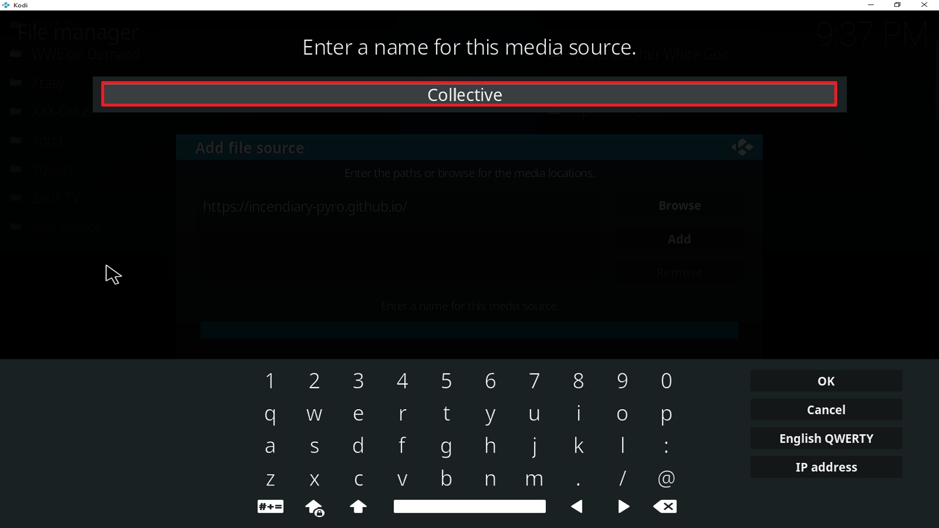 Step 12 Installing Collective addon on Kodi
