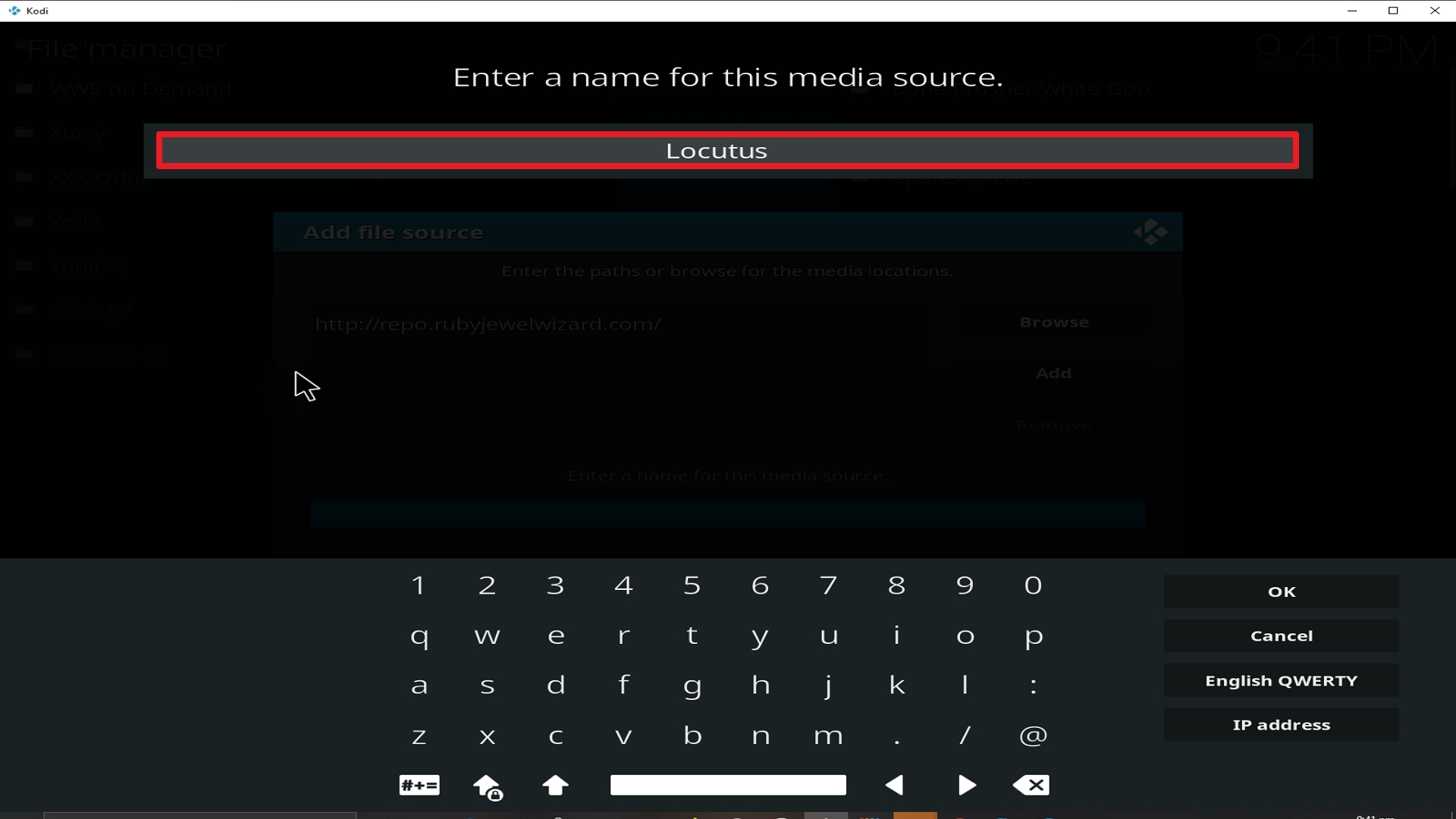 Step 12 Installing Locutus addon on Kodi