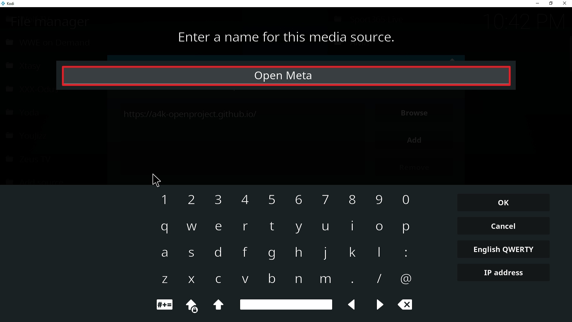 Step 12 Installing Open Meta addon on Kodi