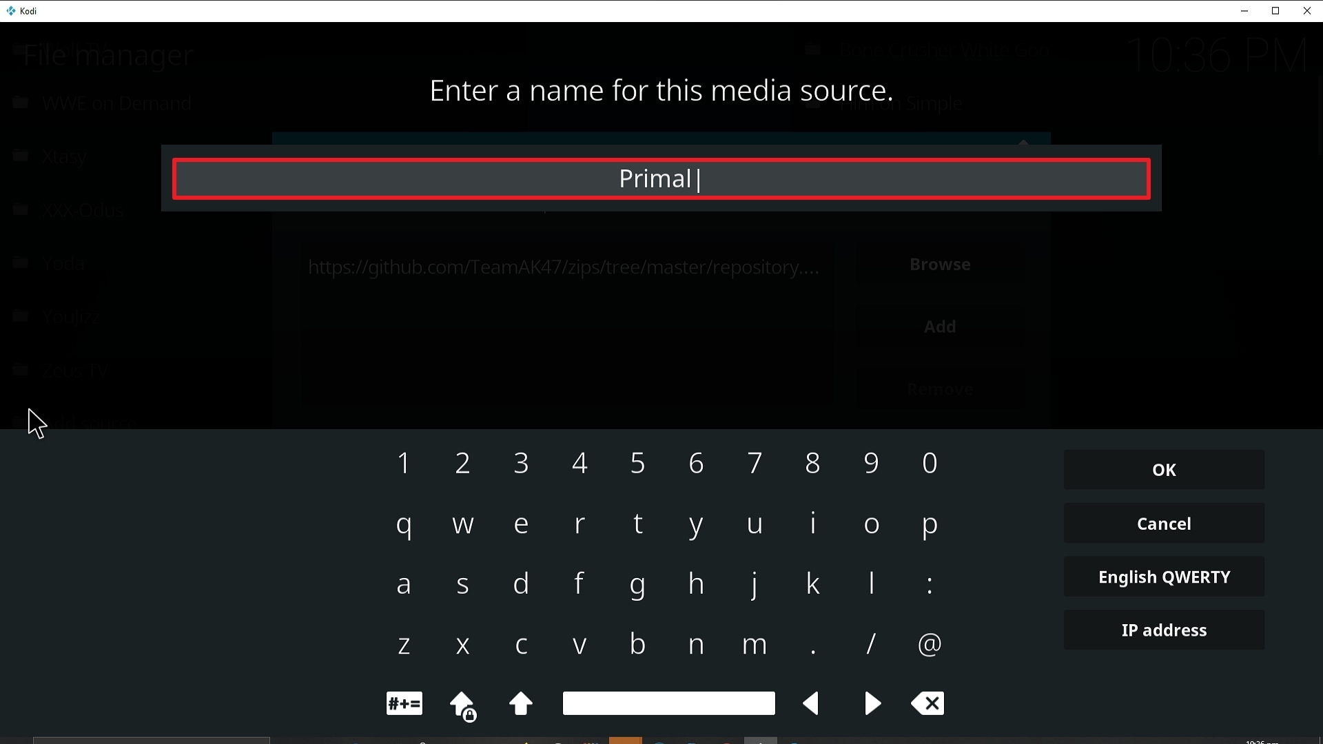 Step 12 Installing Primal addon on Kodi