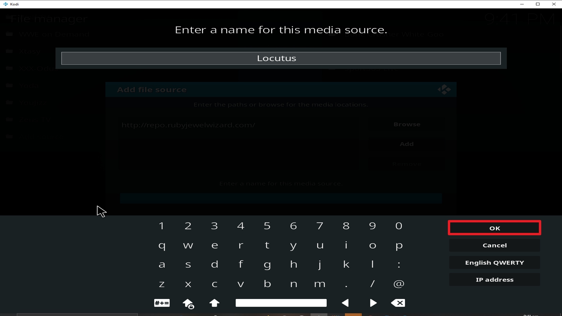 Step 13 Installing Locutus addon on Kodi