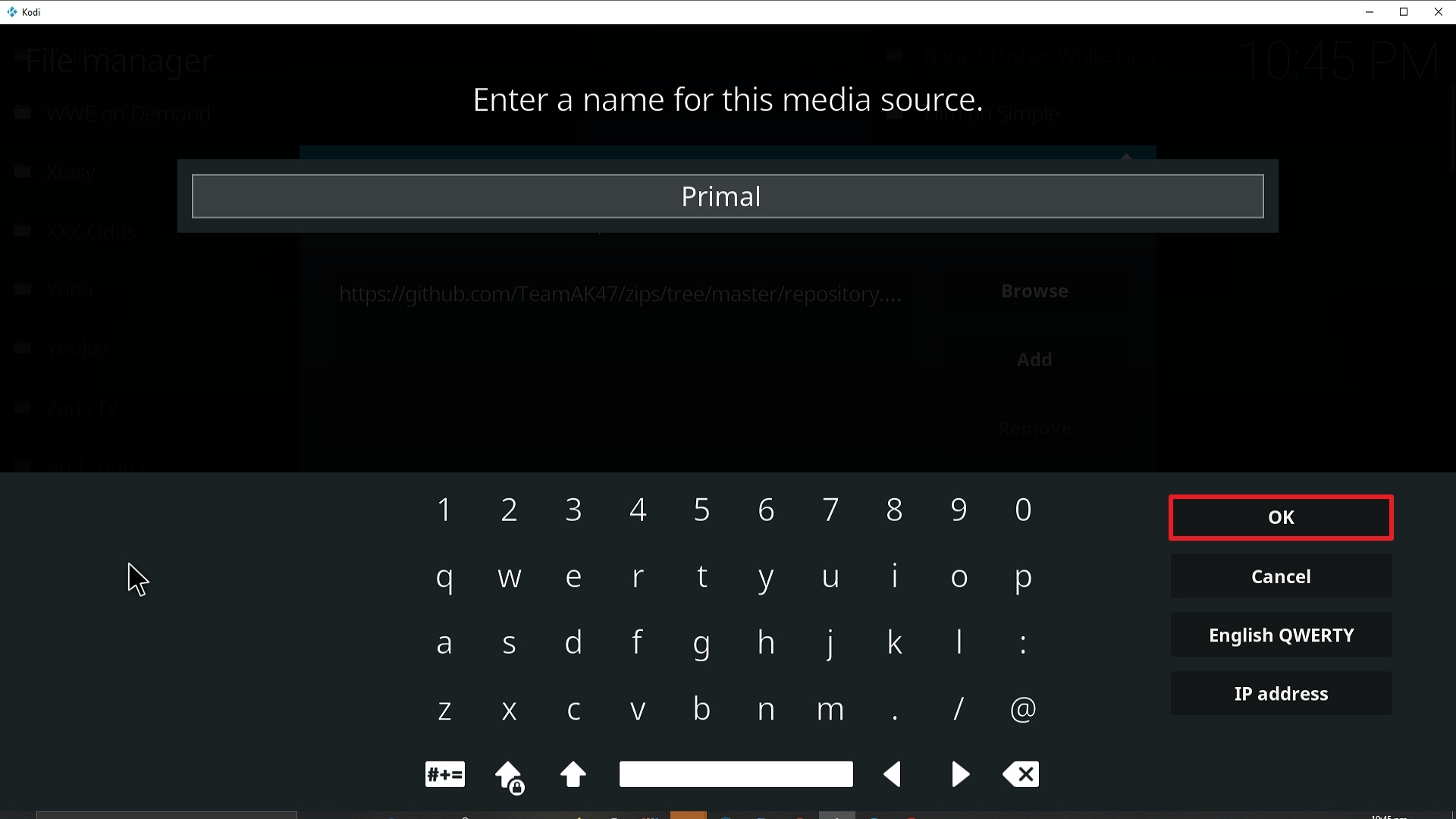 Step 13 Installing Primal addon on Kodi