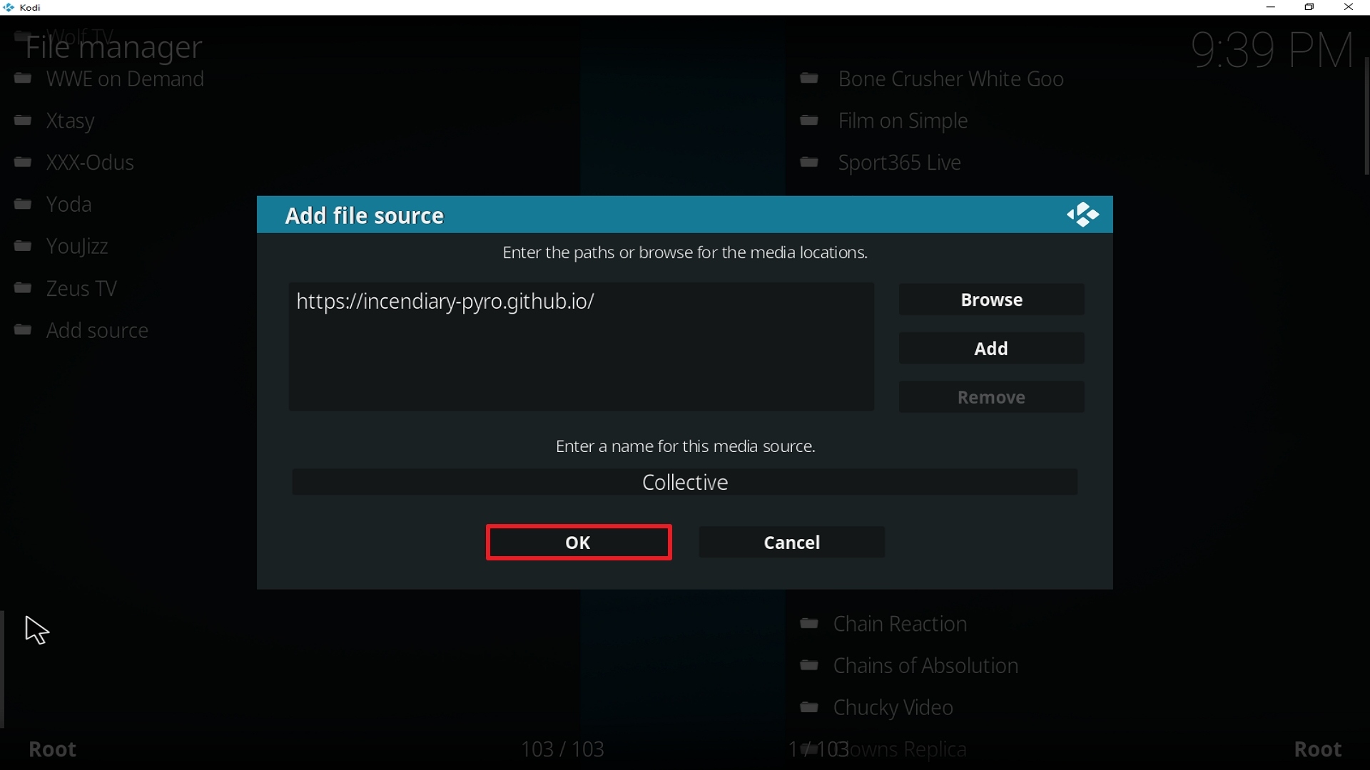 Step 14 Installing Collective addon on Kodi
