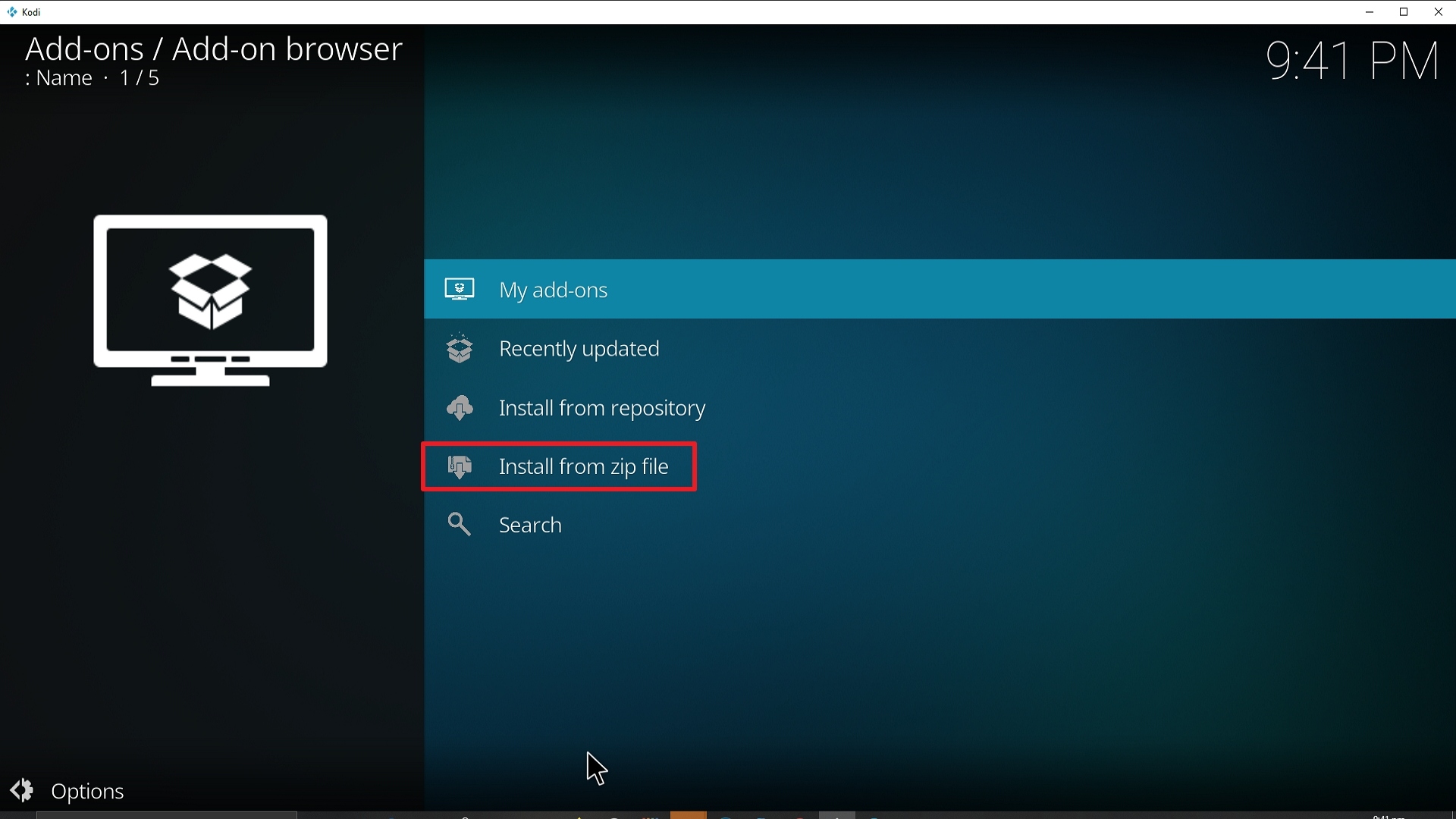 Step 16 Installing Apocalypse 720 addon on Kodi