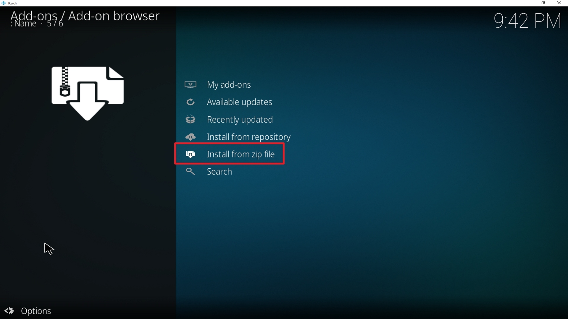 Step 16 Installing Collective addon on Kodi