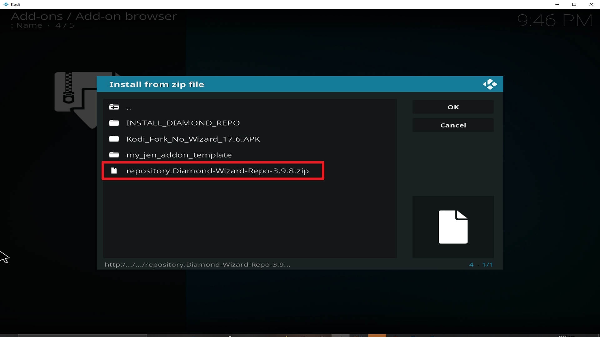 Step 18 Installing Locutus addon on Kodi