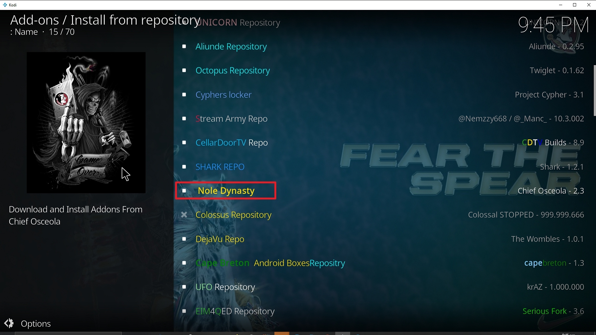 Step 20 Installing Apocalypse 720 addon on Kodi