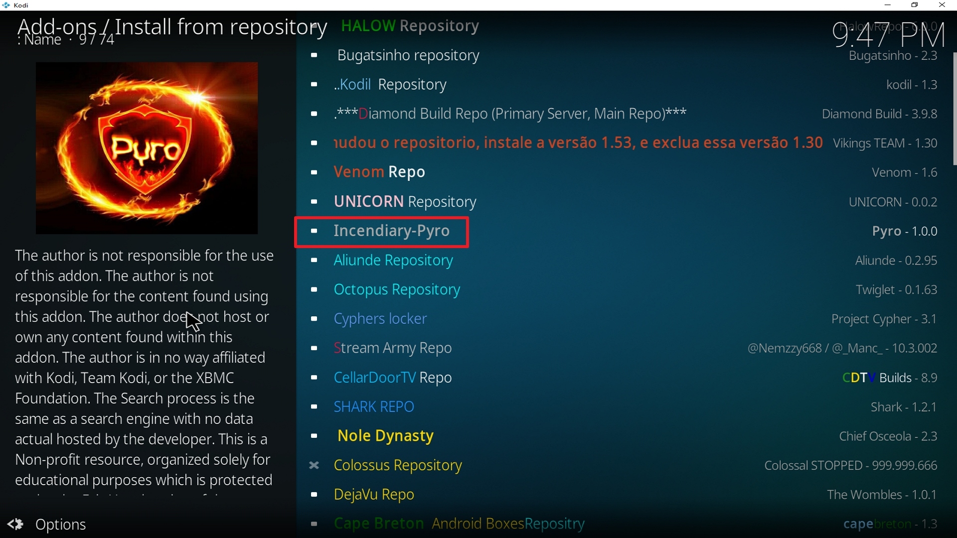 Step 20 Installing Collective addon on Kodi