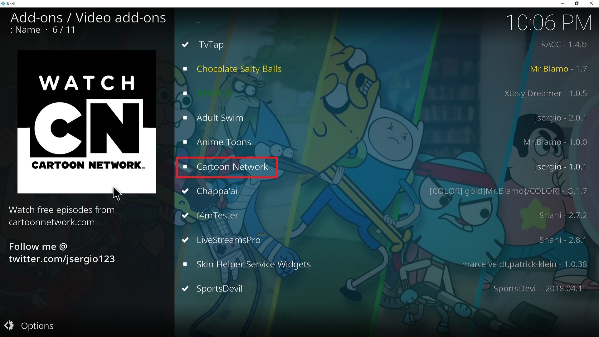 Step 22 Installing Cartoon Network addon on Kodi