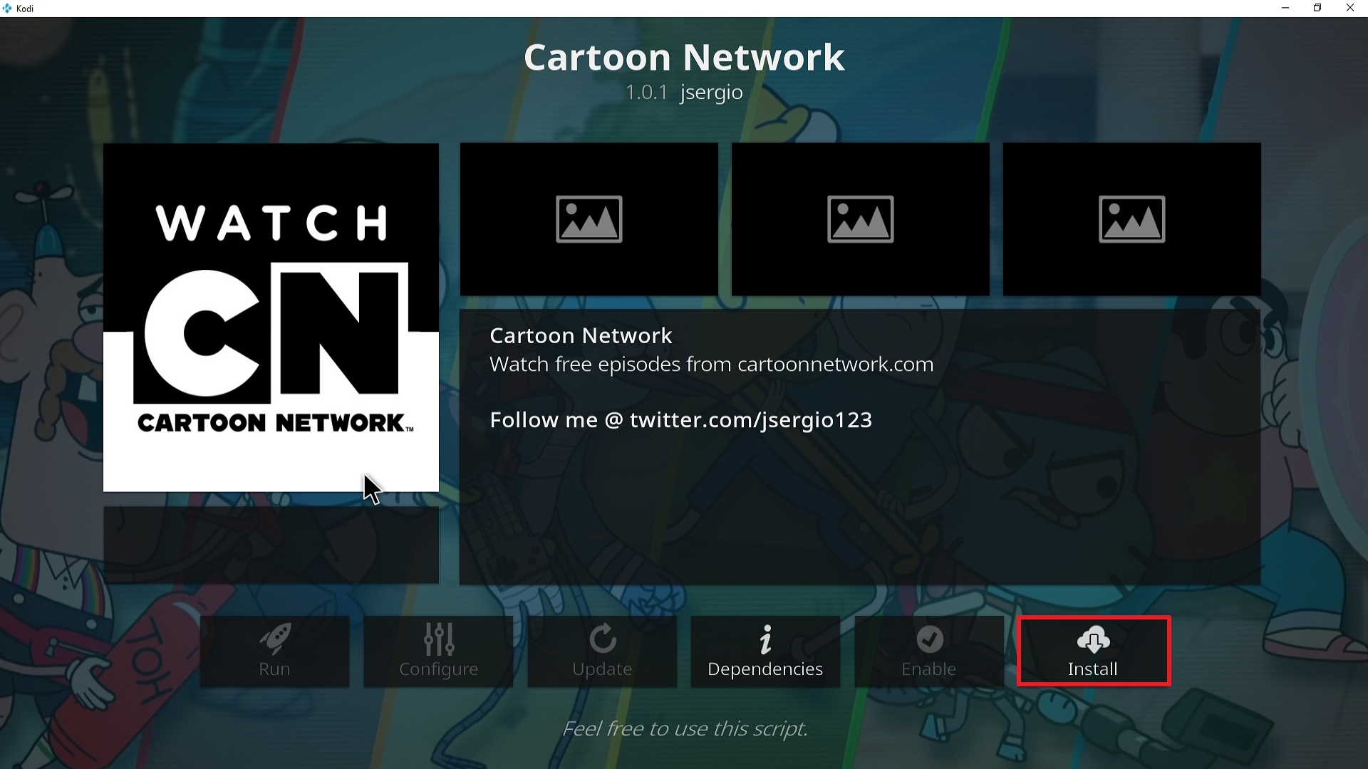 Step 23 Installing Cartoon Network addon on Kodi