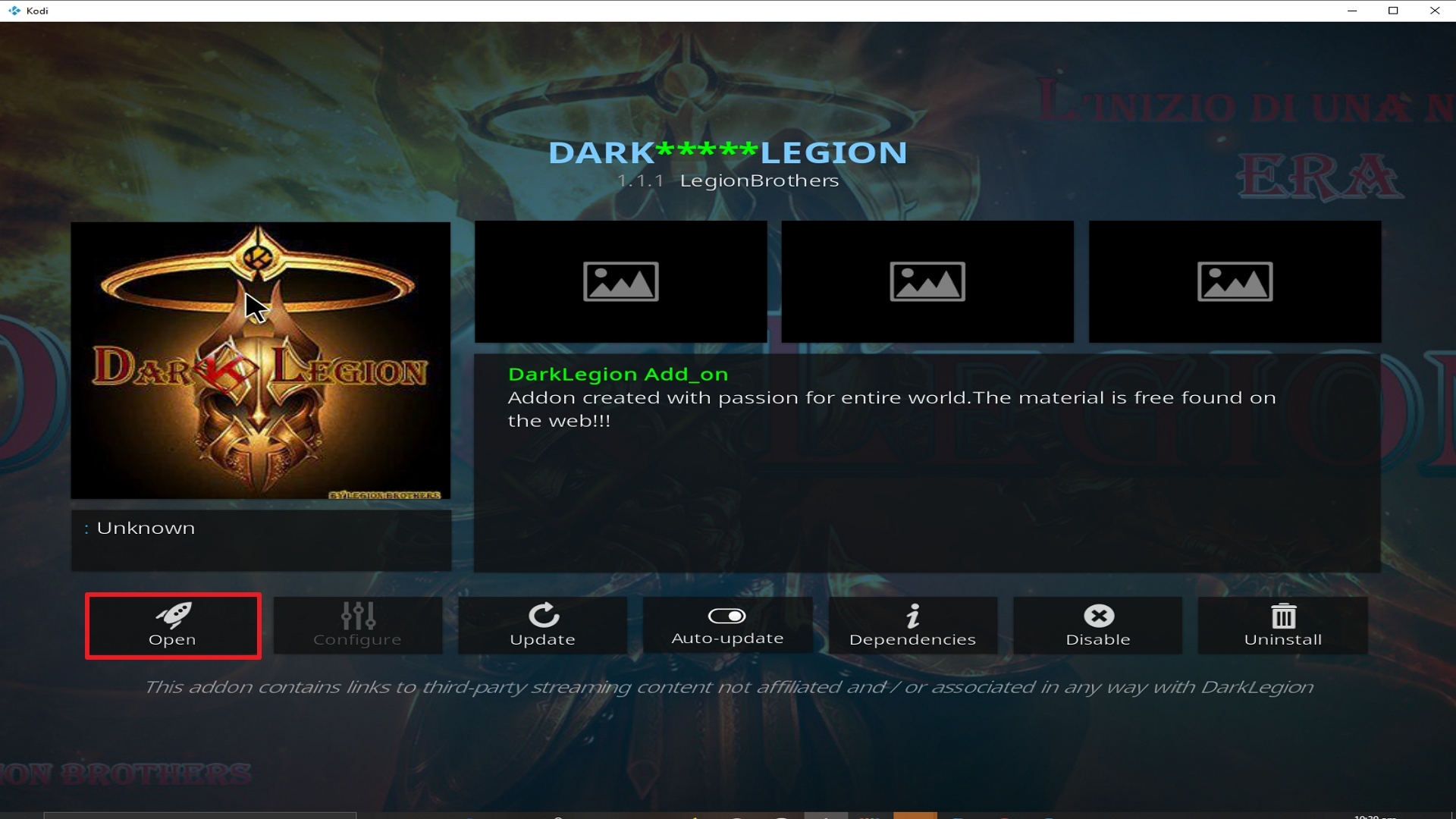 Step 23 Installing Dark Legion addon on Kodi
