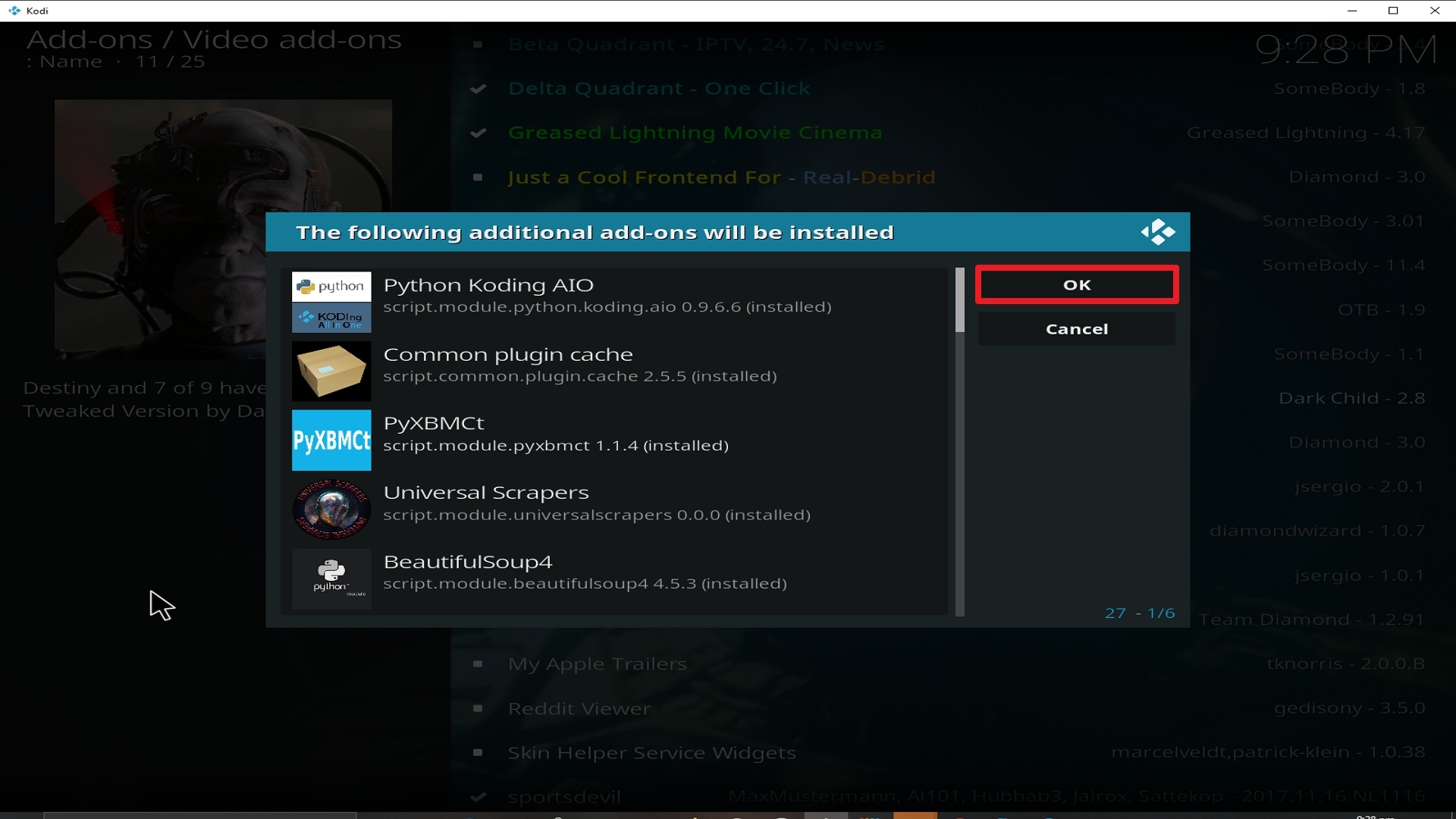 Step 24 Installing Locutus addon on Kodi